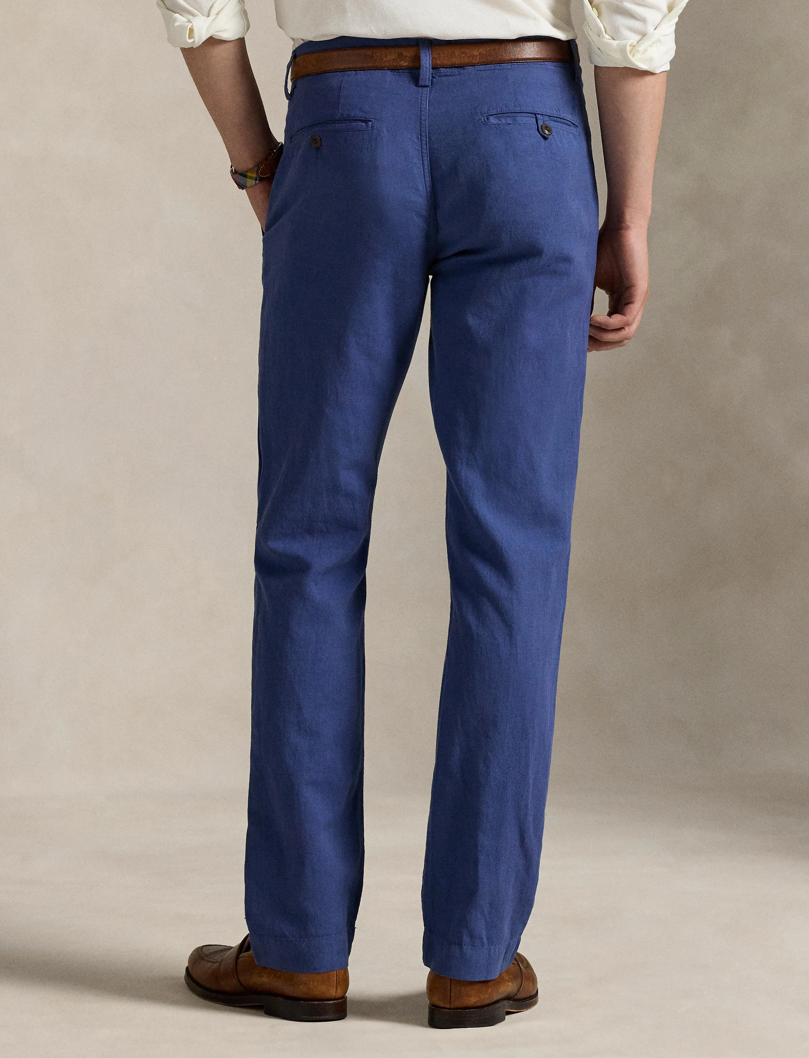Polo Ralph Lauren - Straight Fit Linen-Cotton Pant - linbukser - old royal - 2