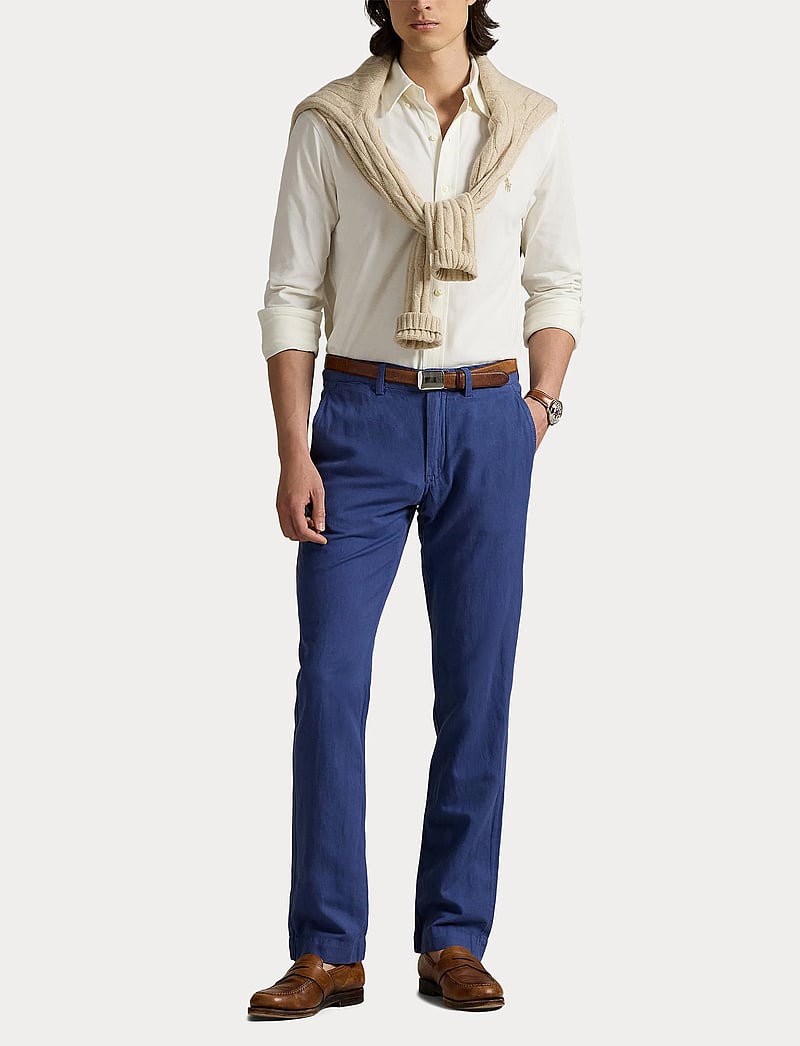 Polo Ralph Lauren - Straight Fit Linen-Cotton Pant - linen trousers - old royal - 4