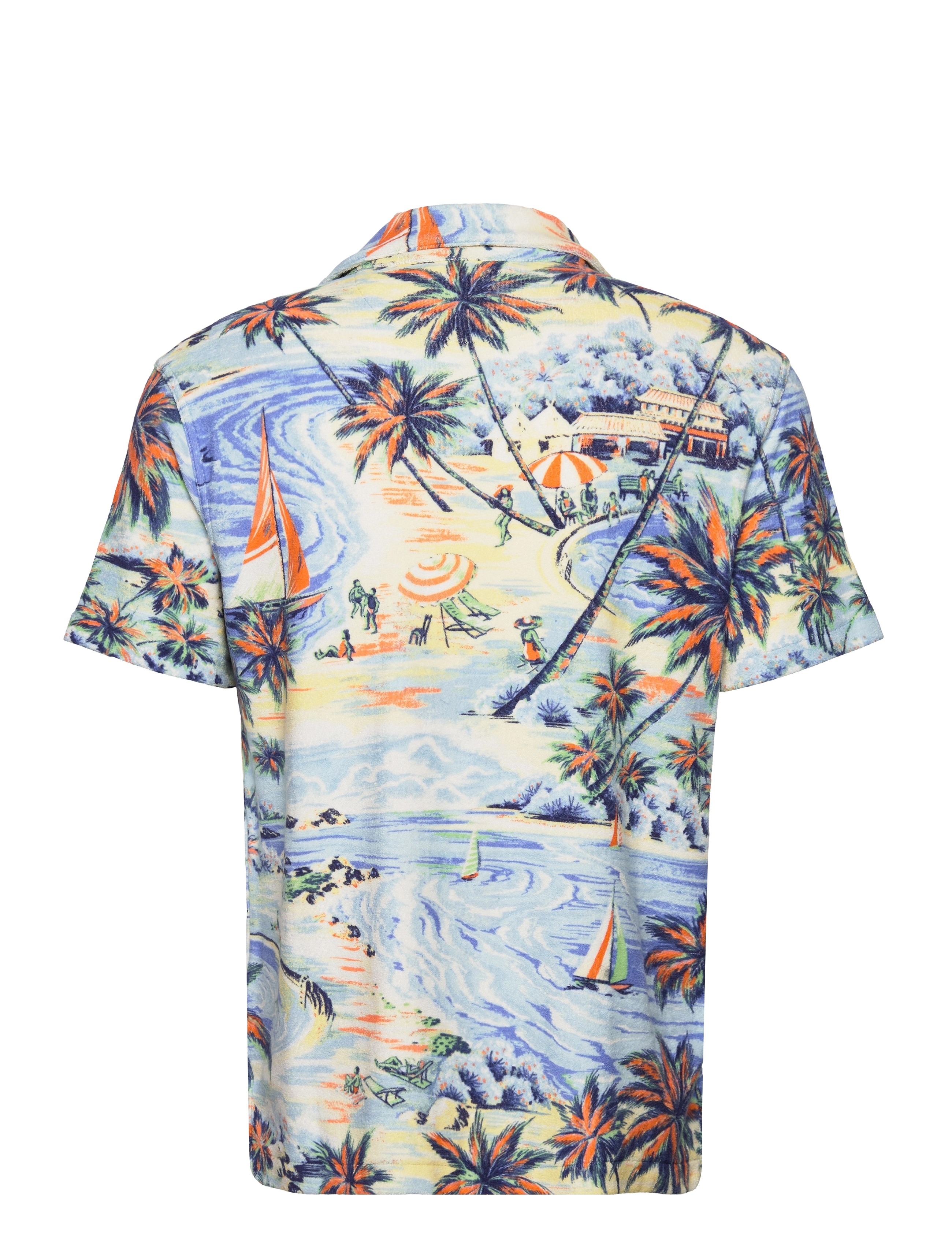 Polo Ralph Lauren - Custom Slim Tropical-Print Terry Shirt - hawaiian beach ba - 1
