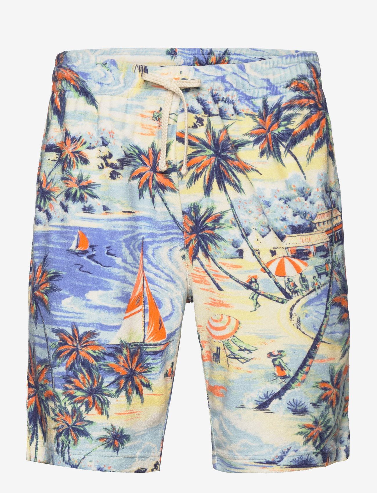 Polo Ralph Lauren - 9-Inch Tropical-Print Terry Short - hawaiian beach ba - 0