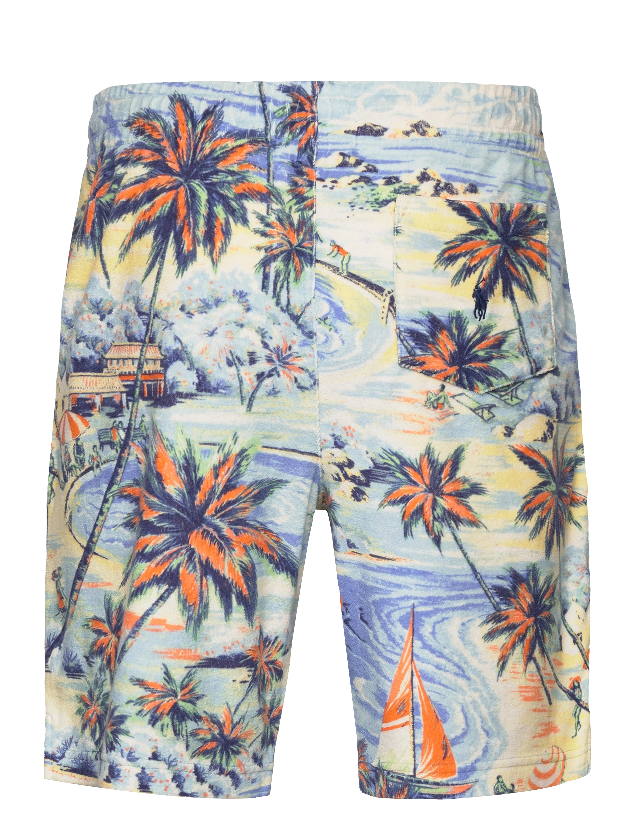 Polo Ralph Lauren - 9-Inch Tropical-Print Terry Short - hawaiian beach ba - 1
