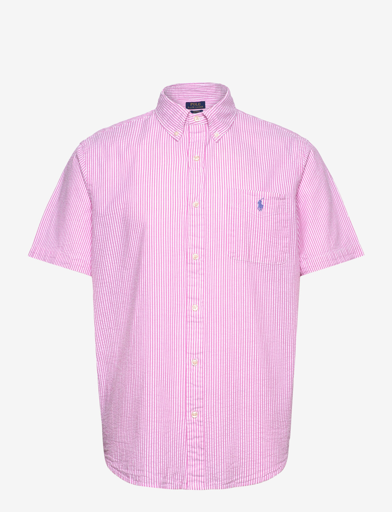 Polo Ralph Lauren - Custom Fit Seersucker Shirt - basic skjortor - 2604h rose/white - 0