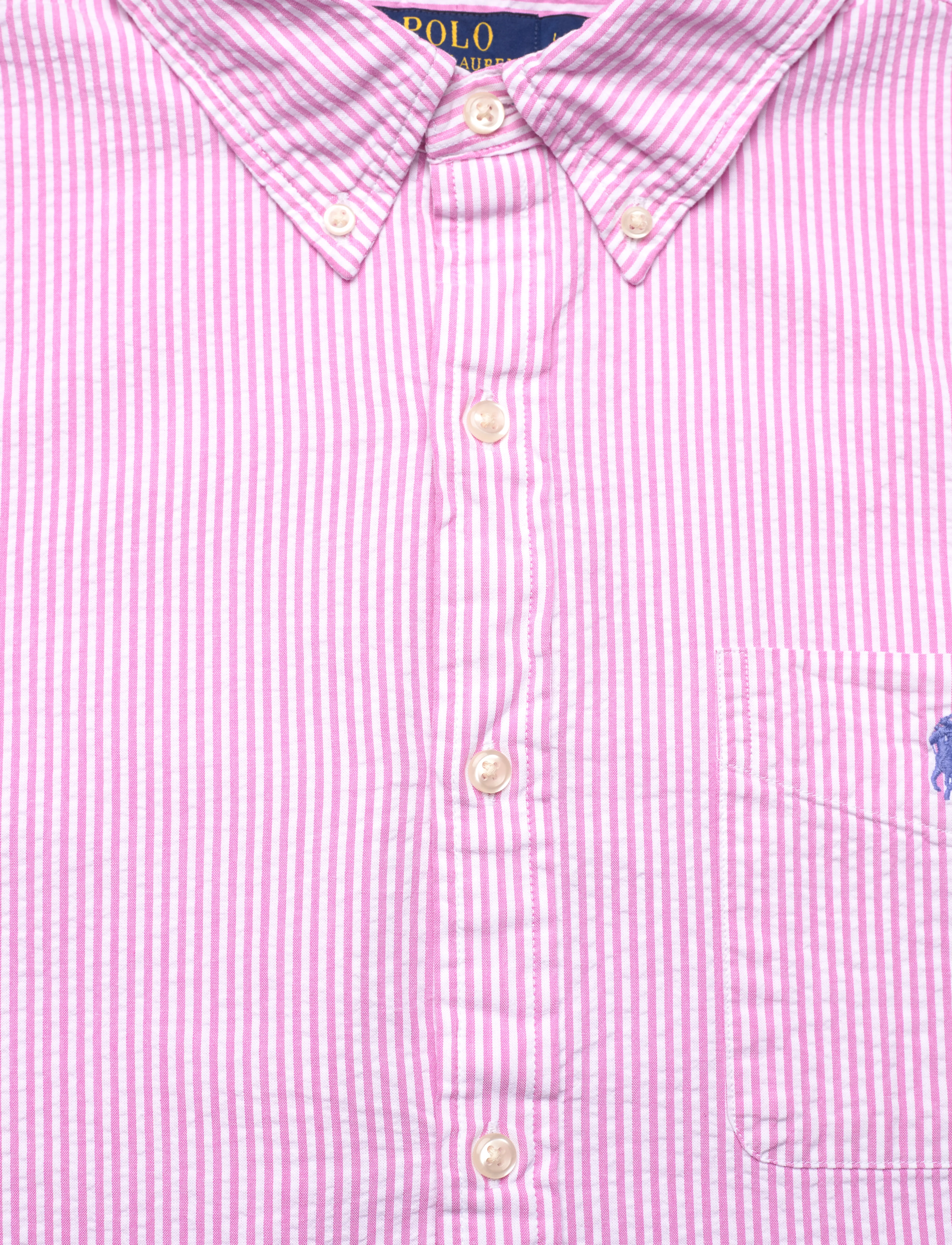 Polo Ralph Lauren - Custom Fit Seersucker Shirt - 2604h rose/white - 2