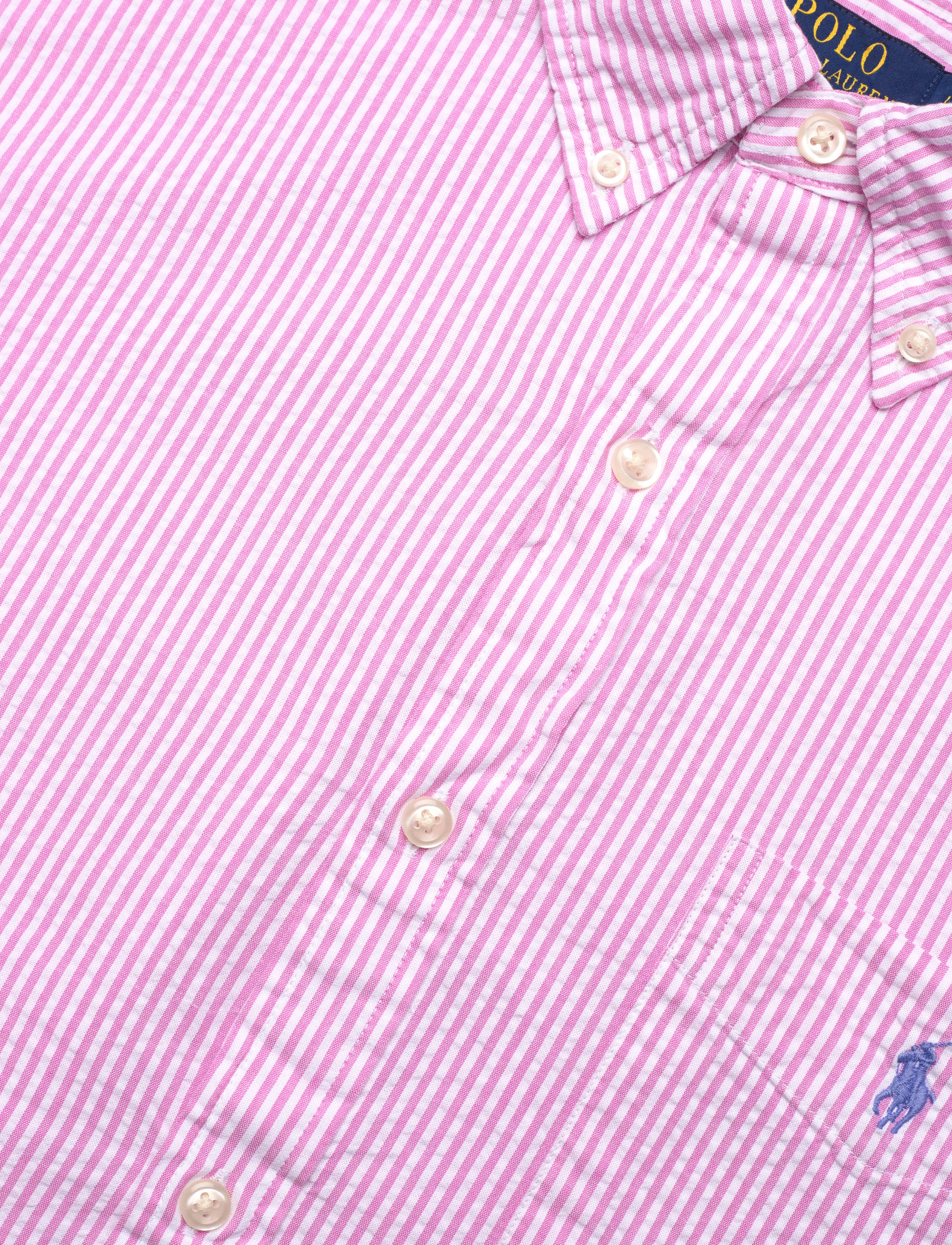Polo Ralph Lauren - Custom Fit Seersucker Shirt - 2604h rose/white - 3