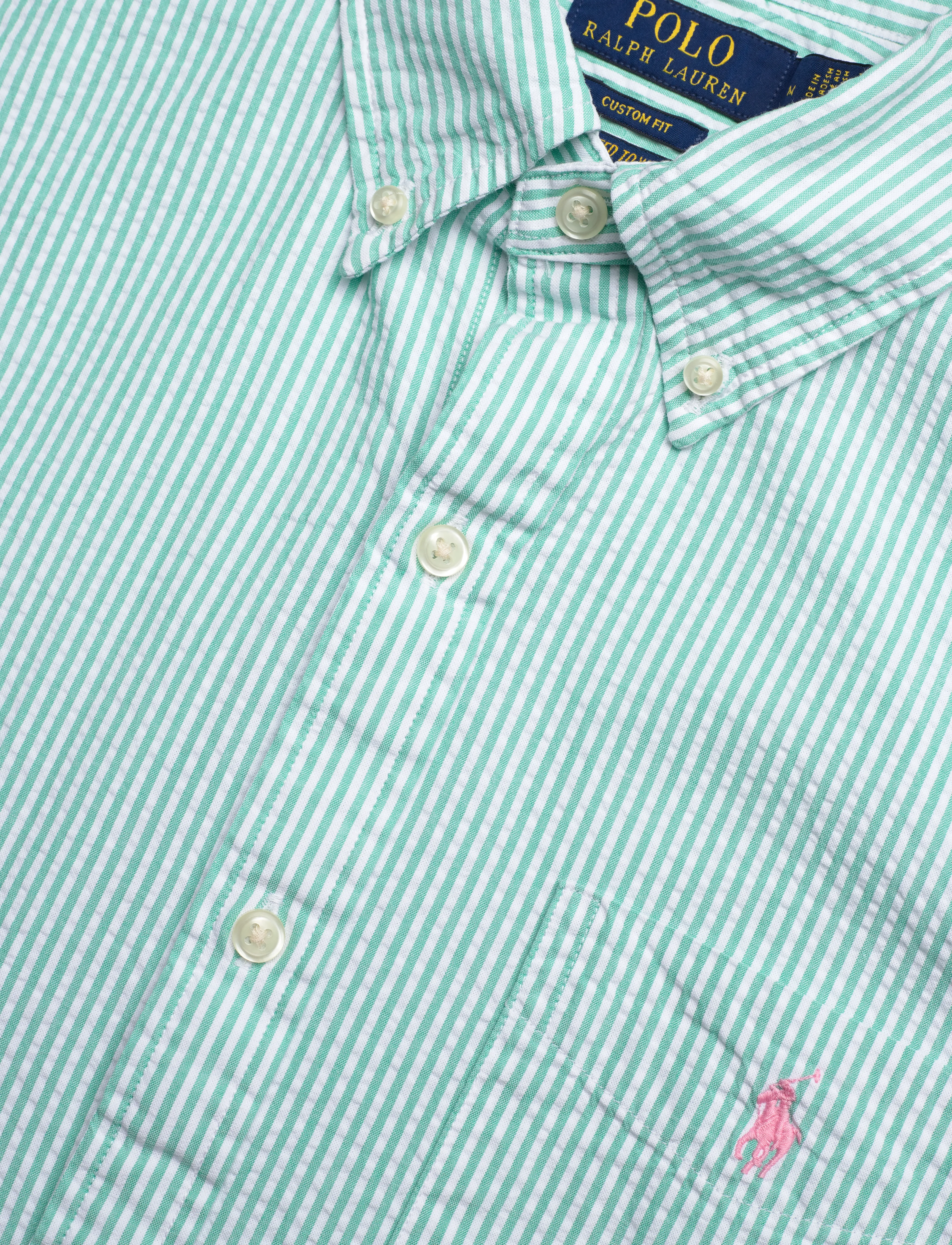 Polo Ralph Lauren - Custom Fit Seersucker Shirt - 2604j keywest gre - 3