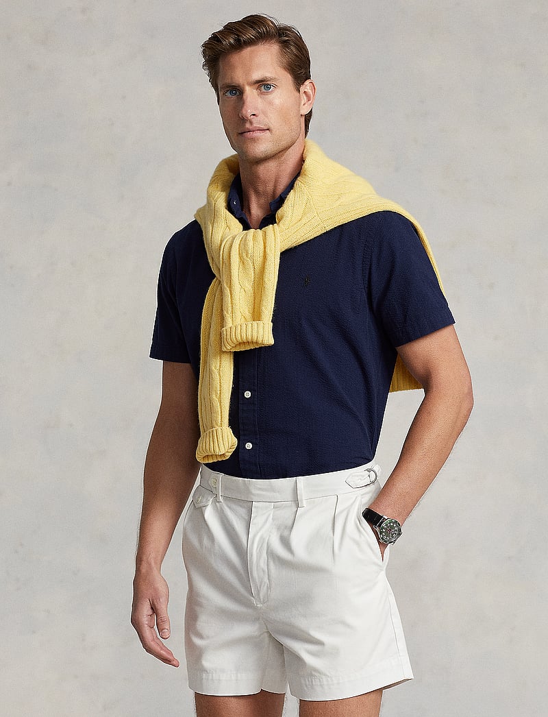 Polo Ralph Lauren - Custom Fit Seersucker Shirt - basic skjortor - astoria navy - 0