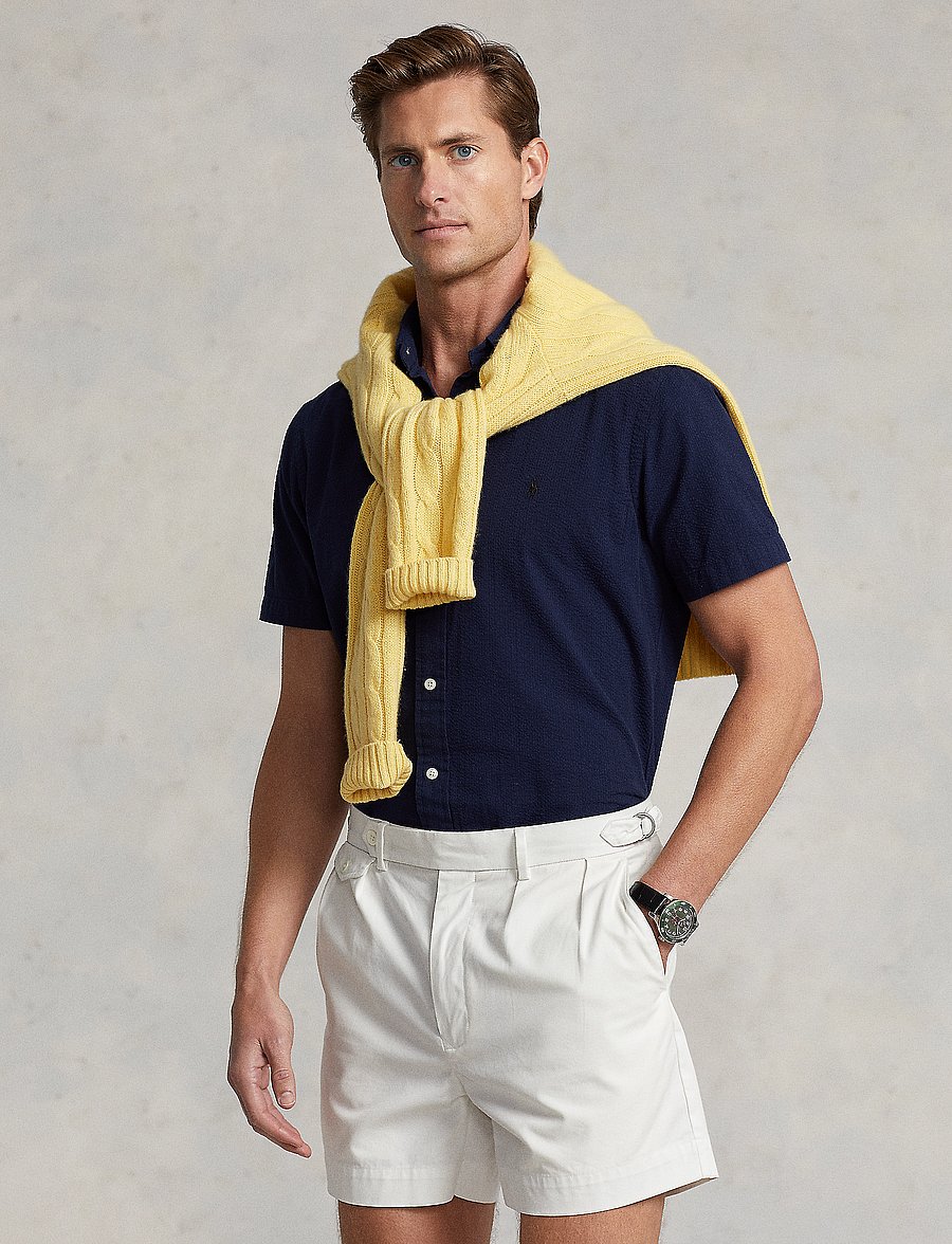 Polo Ralph Lauren - 40/1 SEERSUCKER-CUBDPPCSSS - kurzarmhemden - astoria navy - 0