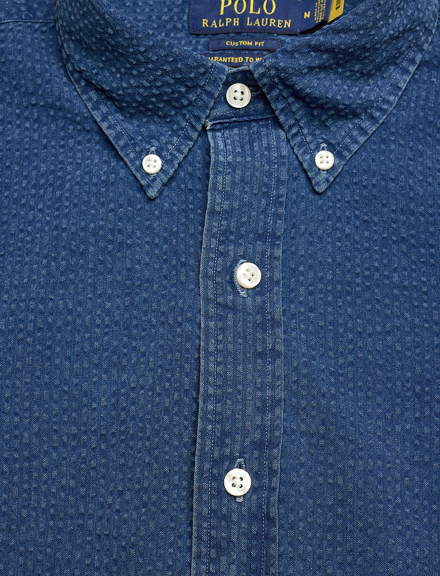 Polo Ralph Lauren - 40/1 SEERSUCKER-CUBDPPCSSS - kurzarmhemden - dark indigo - 3