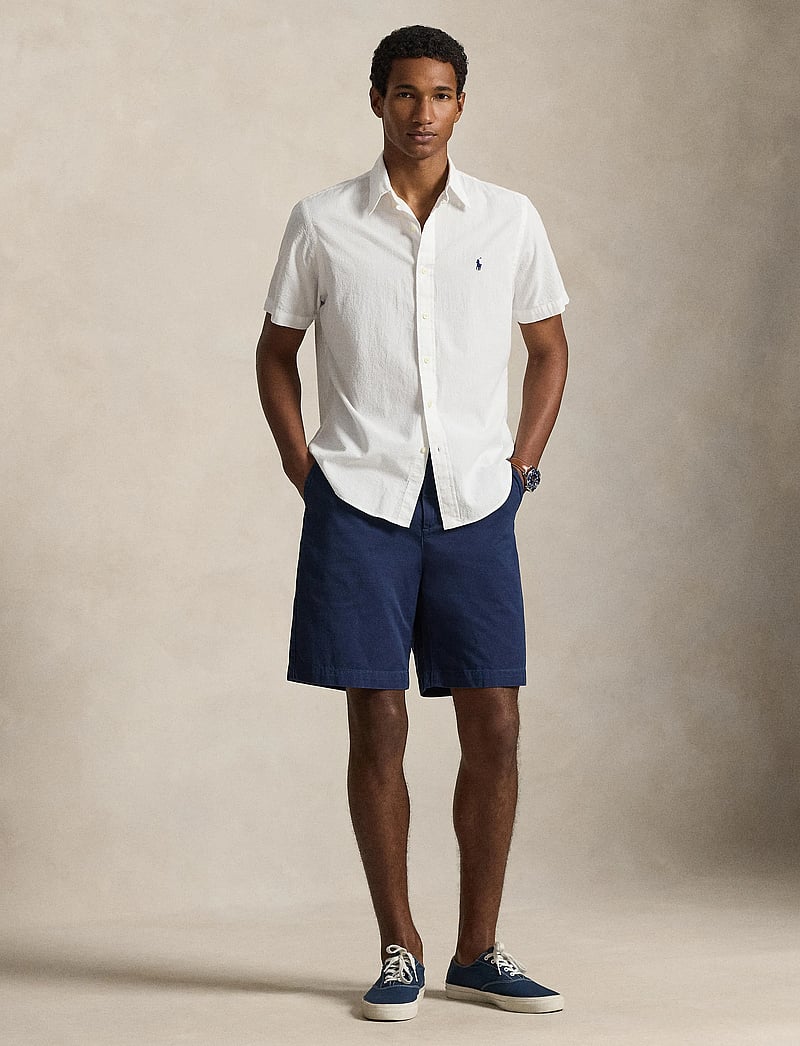 Polo Ralph Lauren - Custom Fit Seersucker Shirt - kortärmade skjortor - white - 3