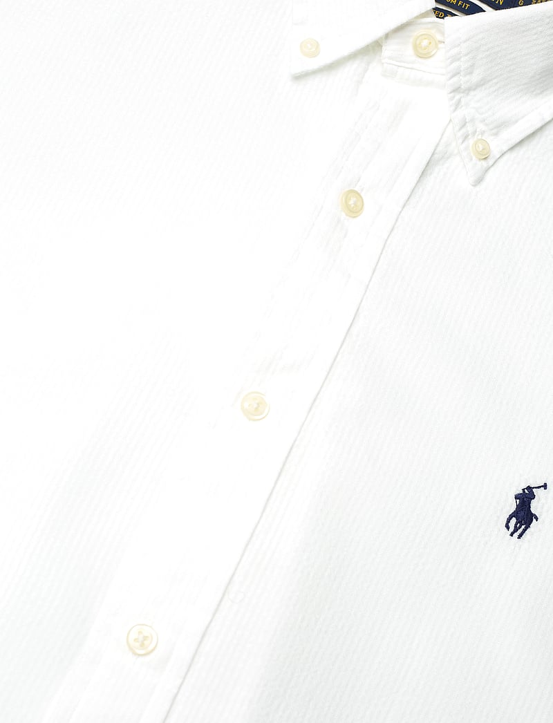 Polo Ralph Lauren - Custom Fit Seersucker Shirt - basic skjortor - white - 4