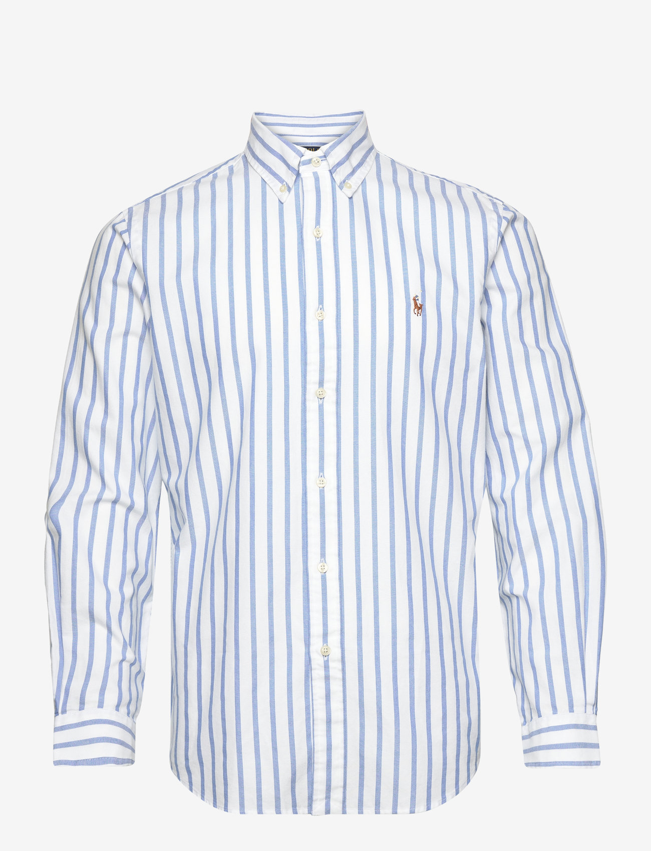 Polo Ralph Lauren - Custom Fit Striped Oxford Shirt - oxford skjorter - 5149a blue/white - 1