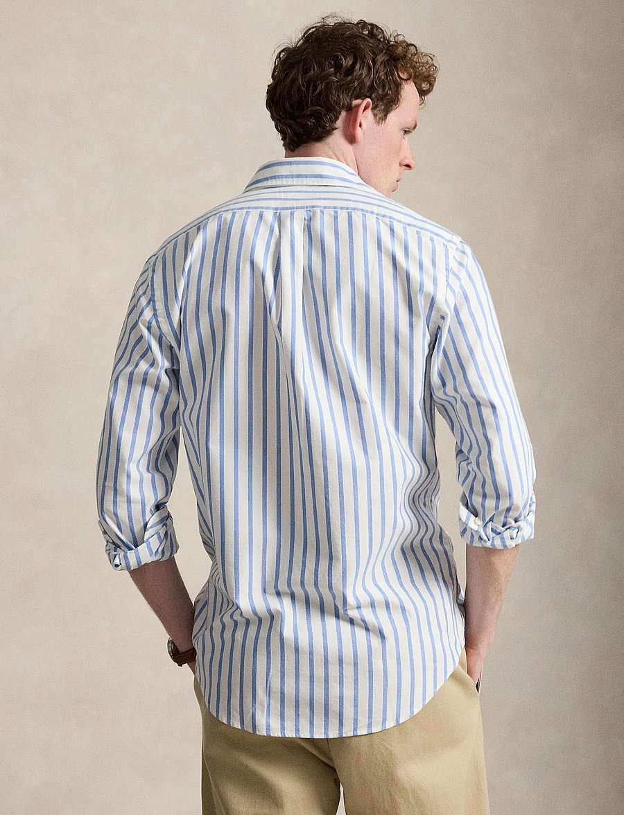 Polo Ralph Lauren - Custom Fit Striped Oxford Shirt - oxford-hemden - 5149a blue/white - 3