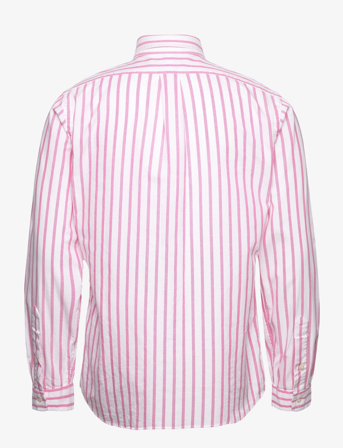 Polo Ralph Lauren - Custom Fit Striped Oxford Shirt - oxford-skjortor - 5149b pink/white - 1