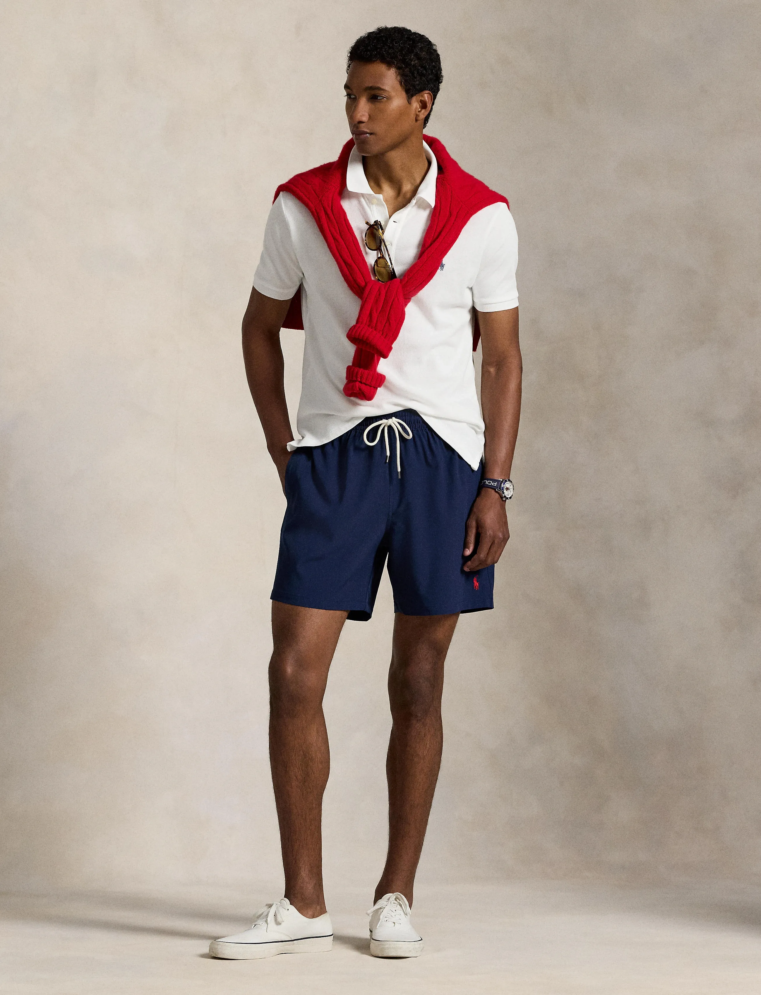 Polo Ralph Lauren - 5.75-Inch Traveler Classic Swim Trunk - szorty kąpielowe - newport navy - 3