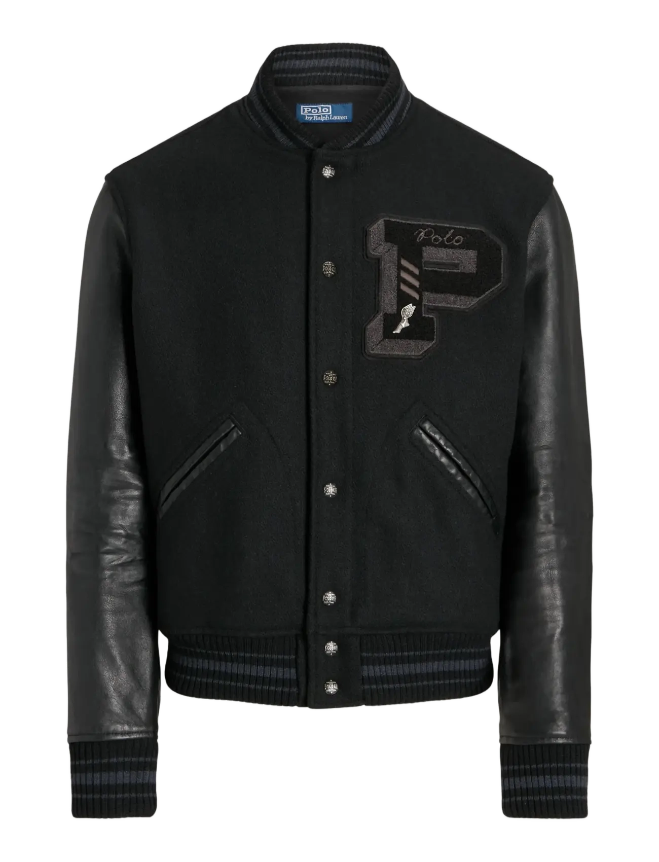 The Iconic Letterman Jacket - POLO BLACK