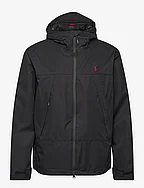 Water-Resistant Hooded Jacket - POLO BLACK
