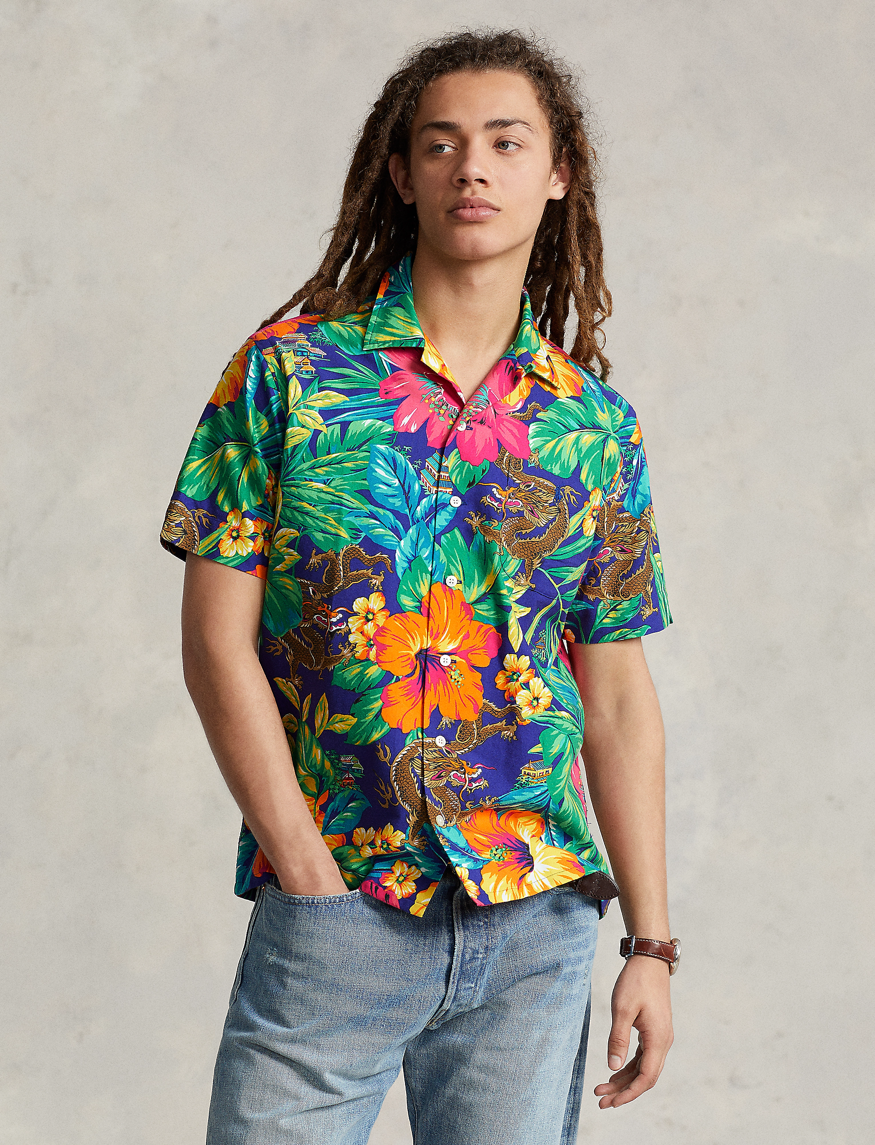 Polo Ralph Lauren - CLASSIC OXFORD-SSL-SPS - 6071 dragon tropi - 2
