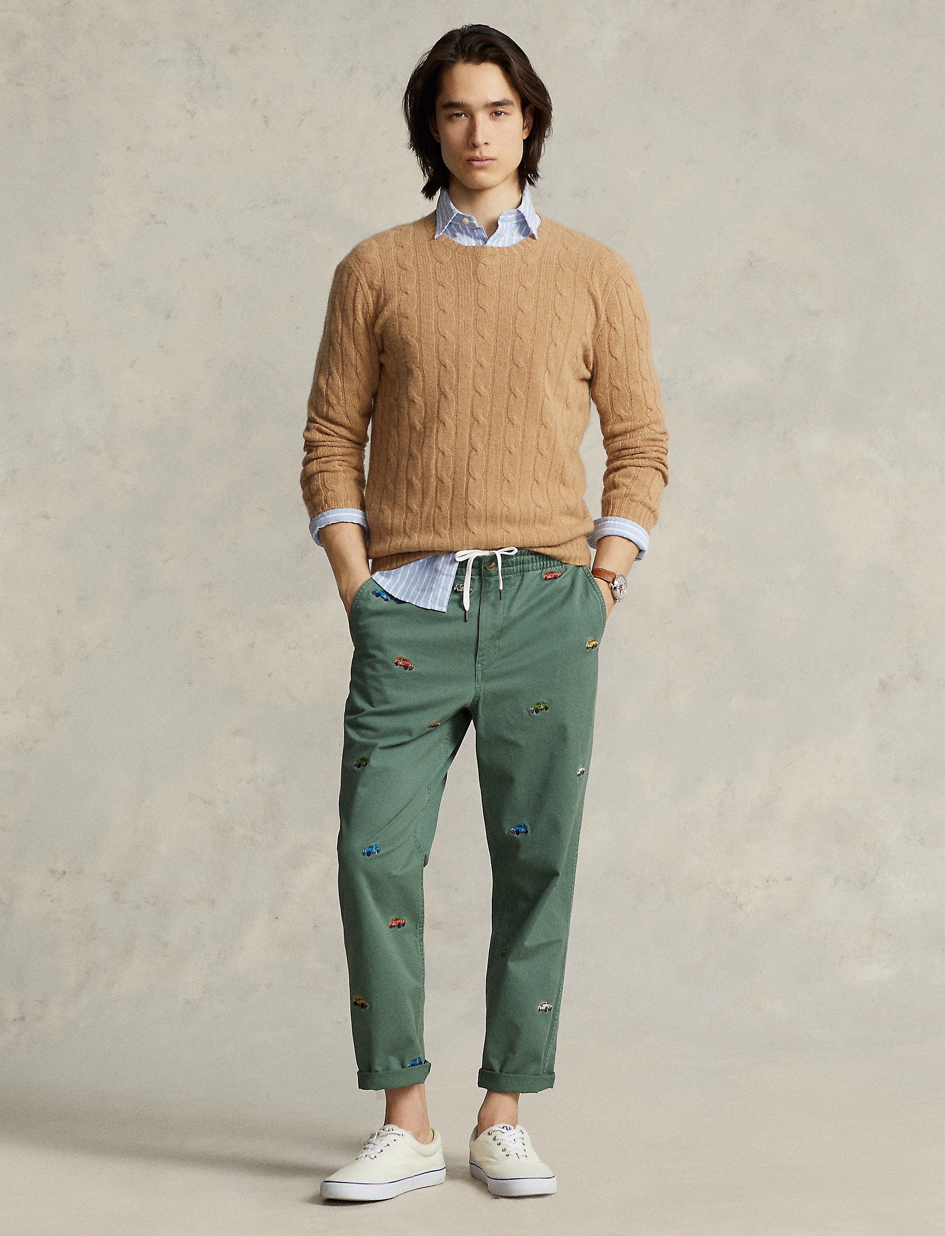 Polo Ralph Lauren - 32/1 STRETCH TWILL-CLASSIC FIT PREP - washed forest w/j - 2