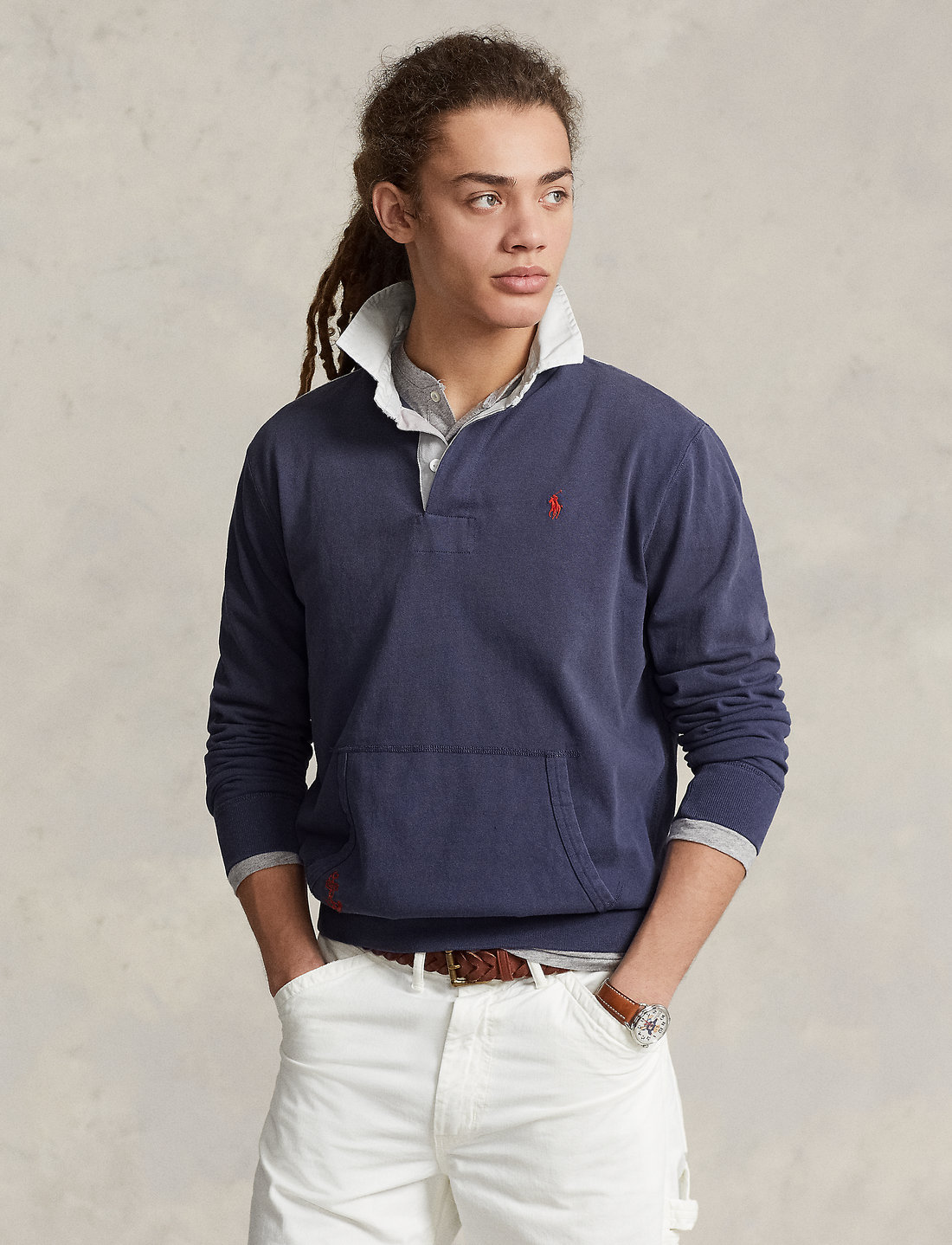 Polo Ralph Lauren Classic Fit Flag patch Rugby Shirt Long