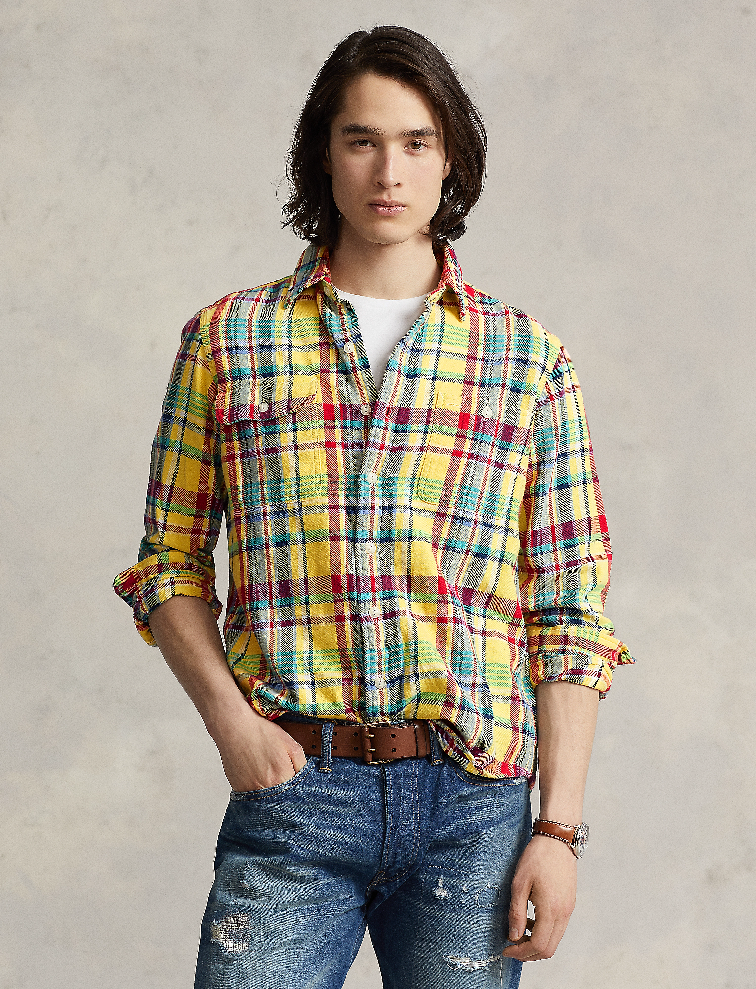 Polo Ralph Lauren - OUTDOOR FLANNEL-CLDNGS - 6082 yellow/green - 2