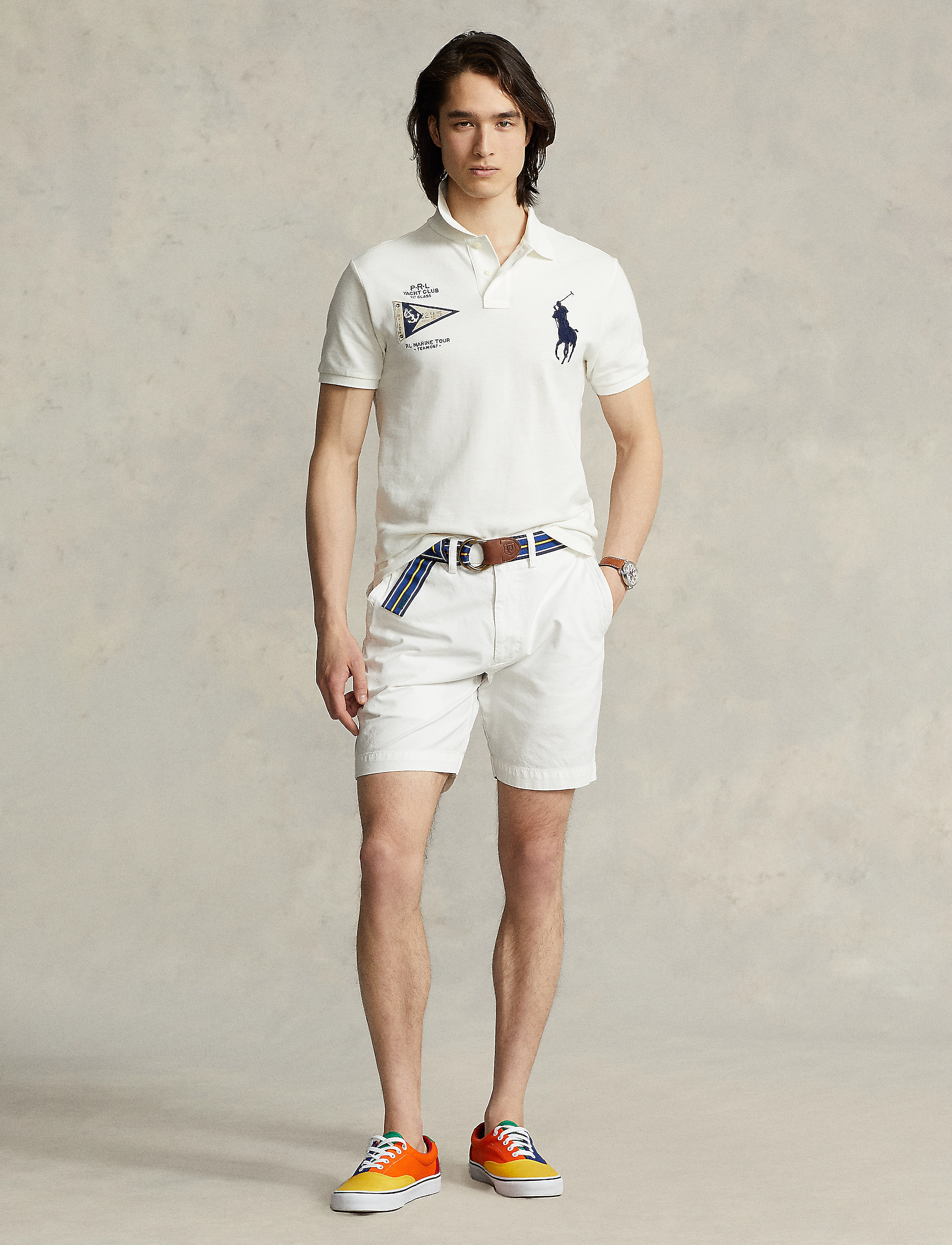 Polo Ralph Lauren - Custom Slim Fit Big Pony Mesh Polo Shirt - nevis - 2