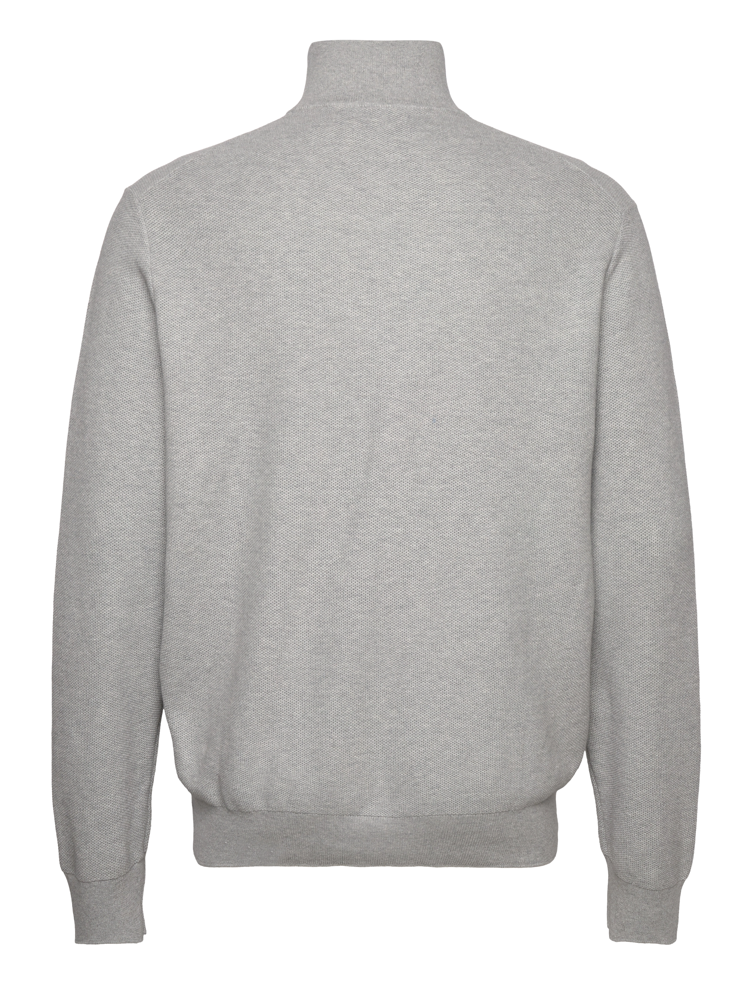 Polo Ralph Lauren - Mesh-Knit Cotton Quarter-Zip Sweater - andover  heather - 1
