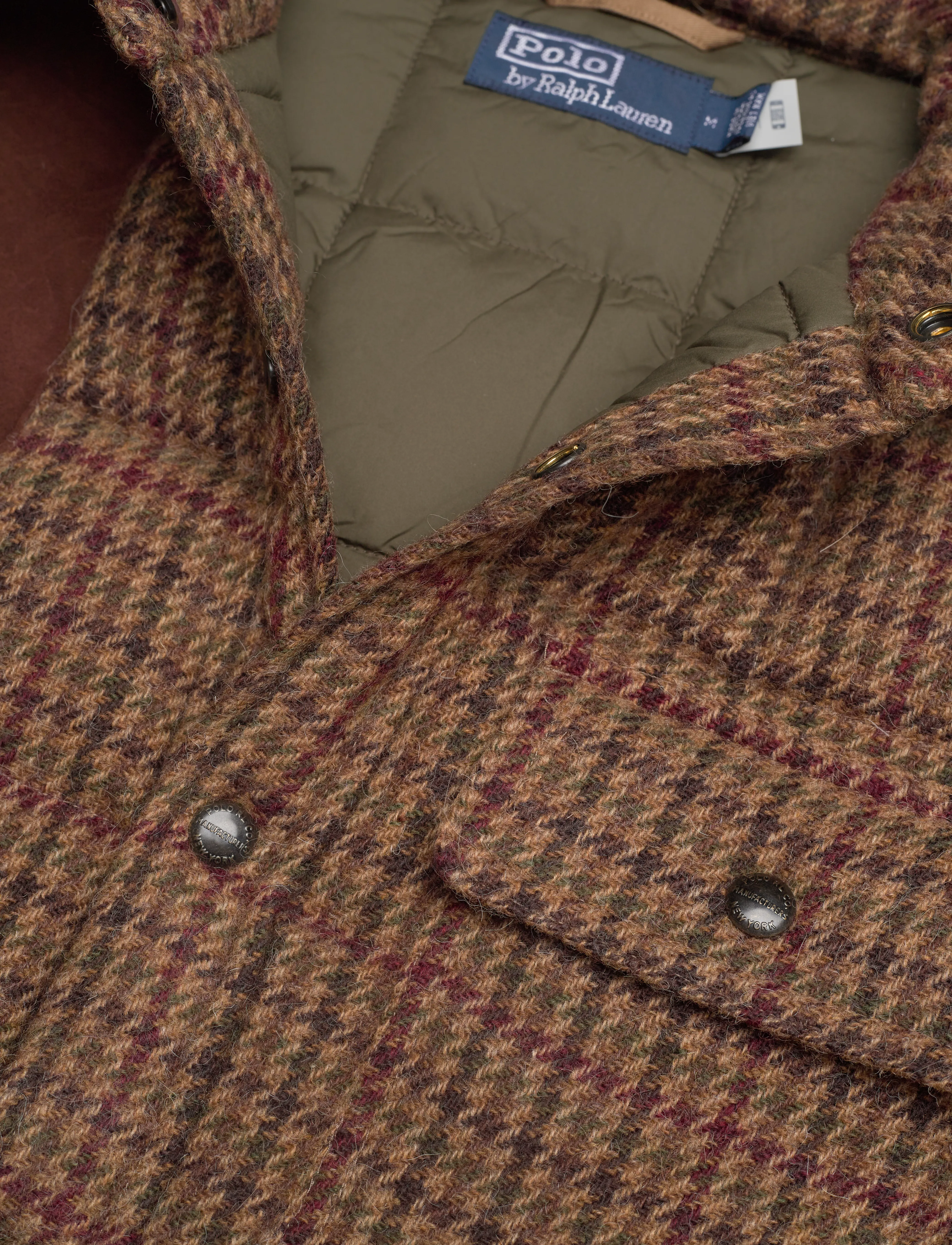 Polo Ralph Lauren - WOOL POLYESTER-WLMNT QLTD DWN JK - burgundy/green ho - 2