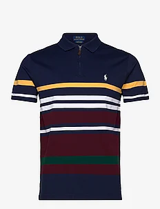 Custom Slim Fit Striped Stretch Mesh Polo Shirt, Polo Ralph Lauren