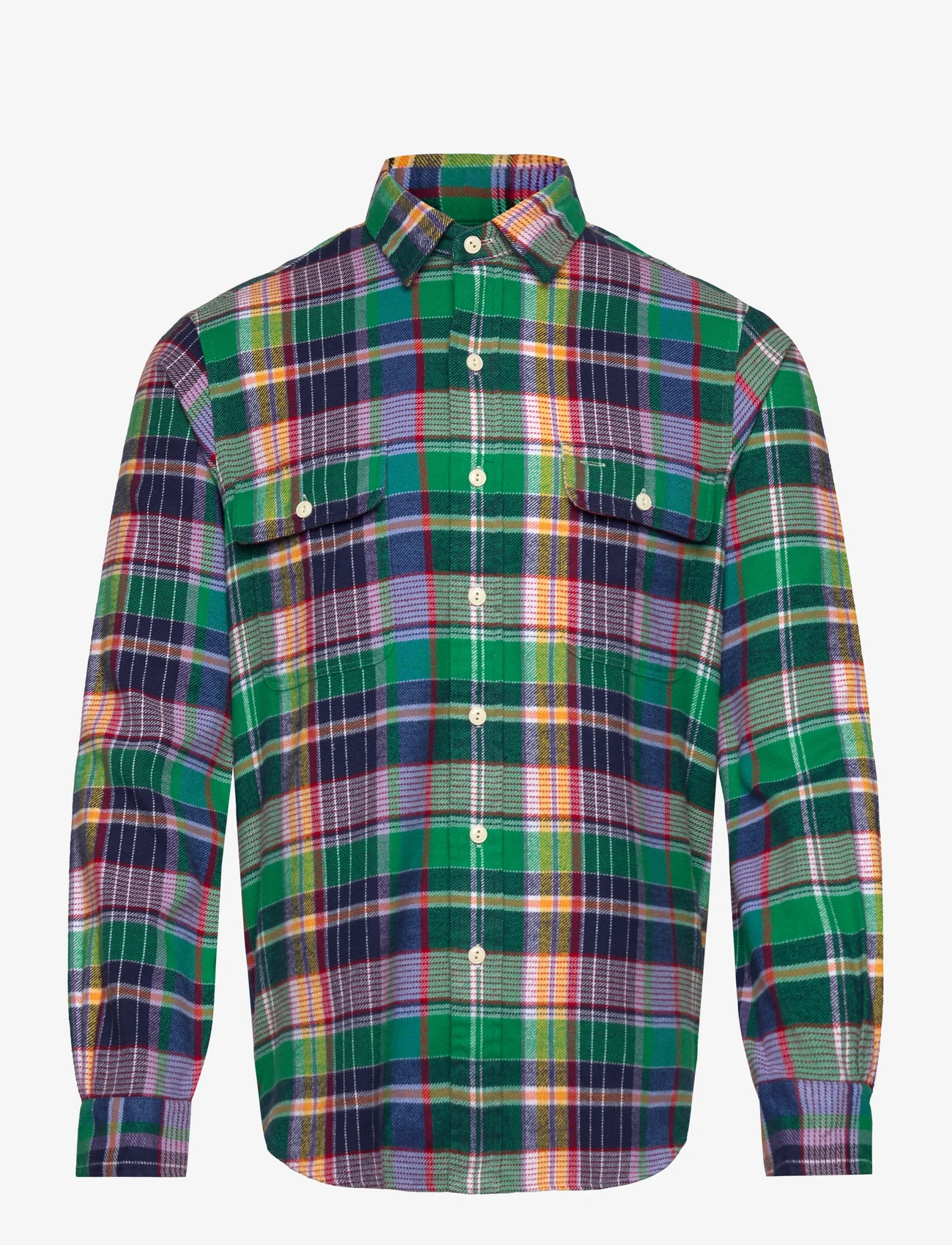 Polo Ralph Lauren - Classic Fit Plaid Flannel Workshirt - casual hemden - 6163 green/navy m - 1