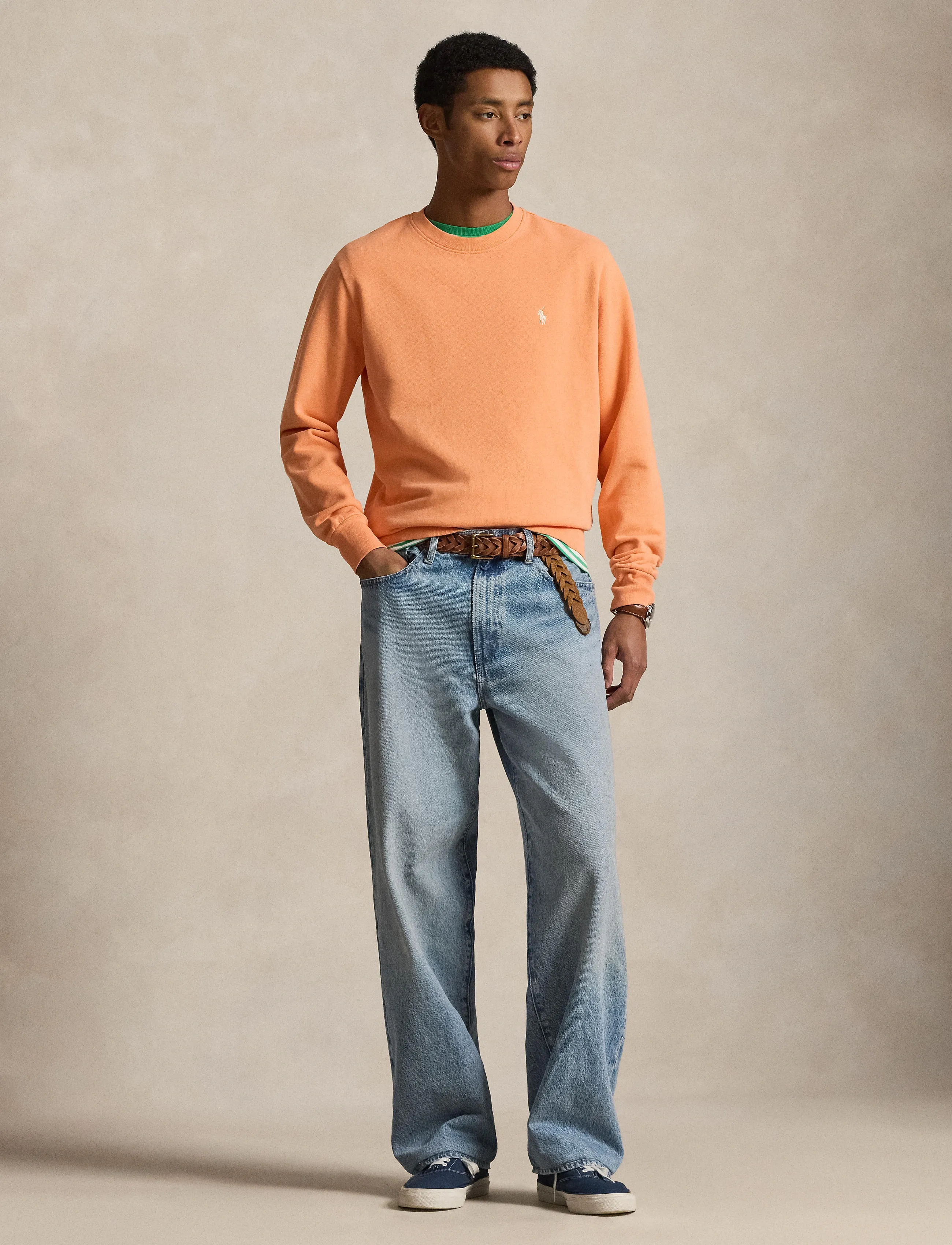 Polo Ralph Lauren Loopback Fleece Sweatshirt - Sweatshirts - POMPANO ORANGE / coral
