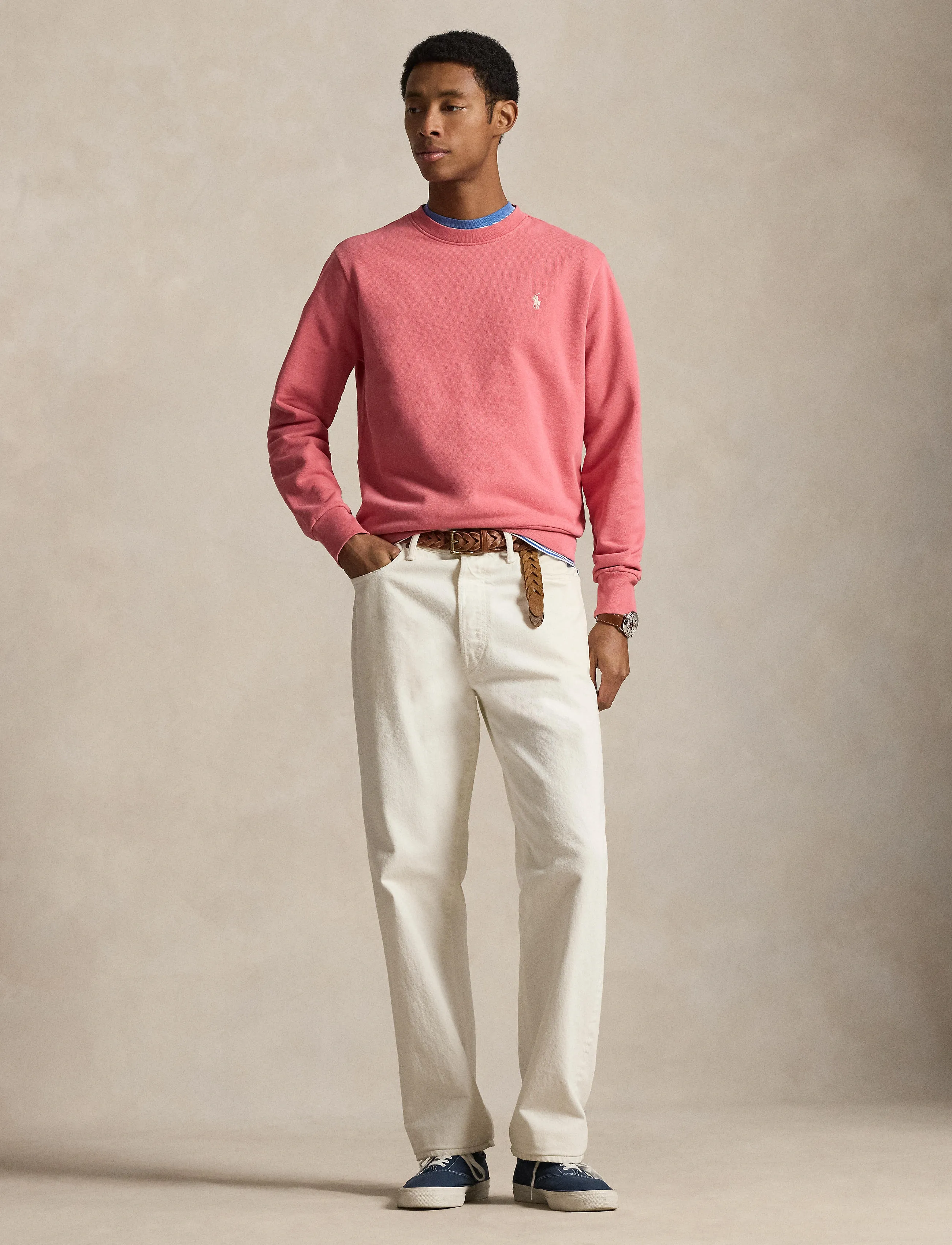 Polo Ralph Lauren LOOPBACK TERRY-LSL-SWS - Tøj - RED SKY / pink/rose