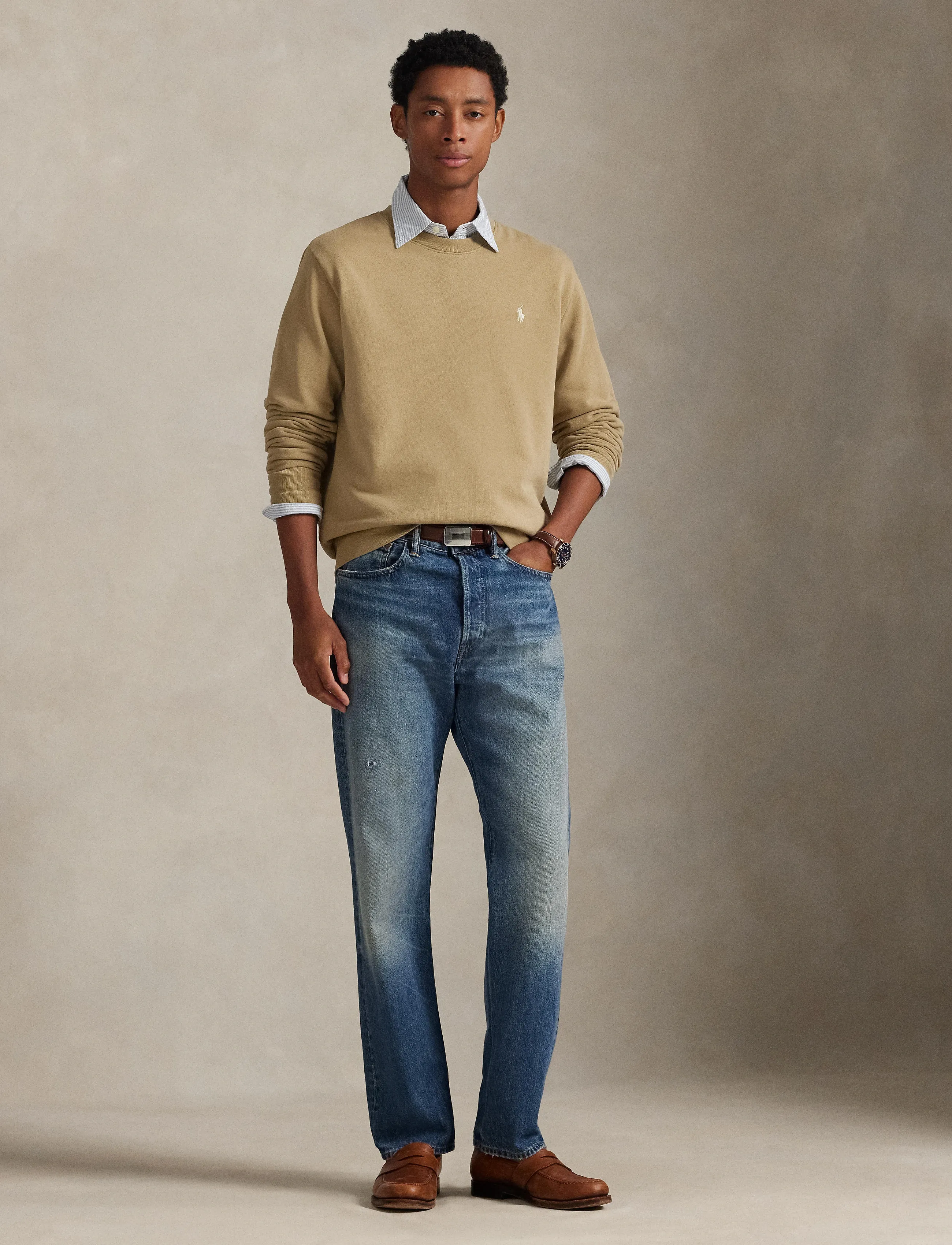 Polo Ralph Lauren Loopback Fleece Sweatshirt - Džemperiai - RL KHAKI / beige