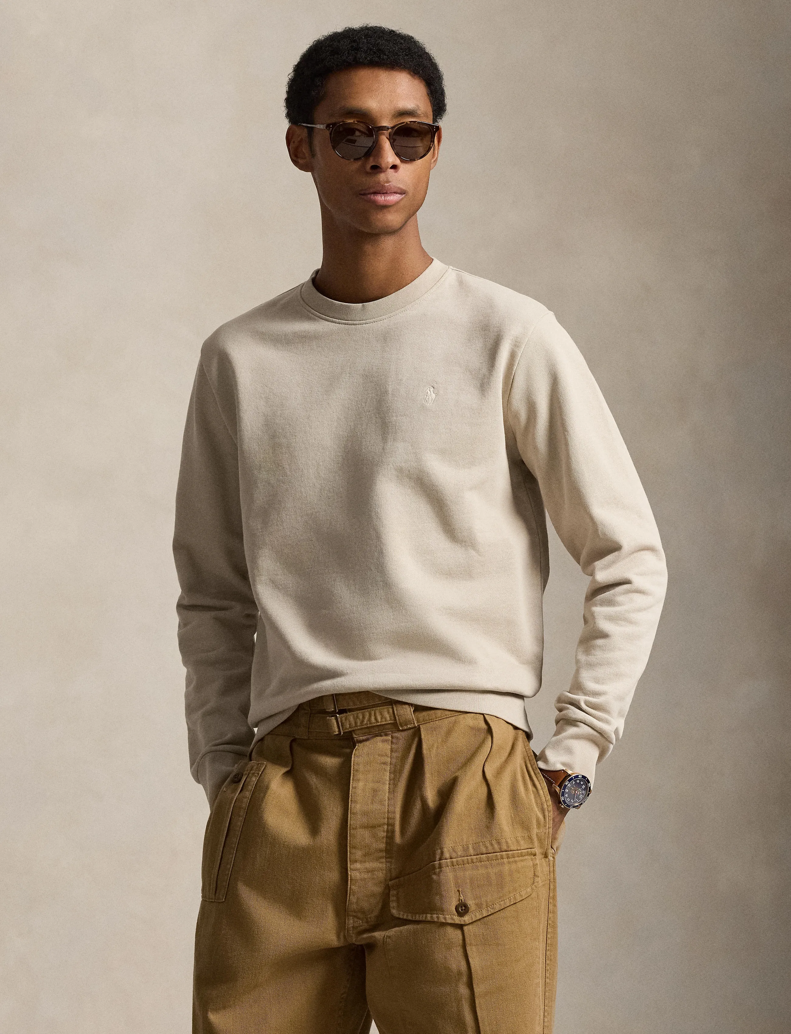 Polo Ralph Lauren Loopback Fleece Sweatshirt - Truien en hoodies - STONEWARE GREY / beige