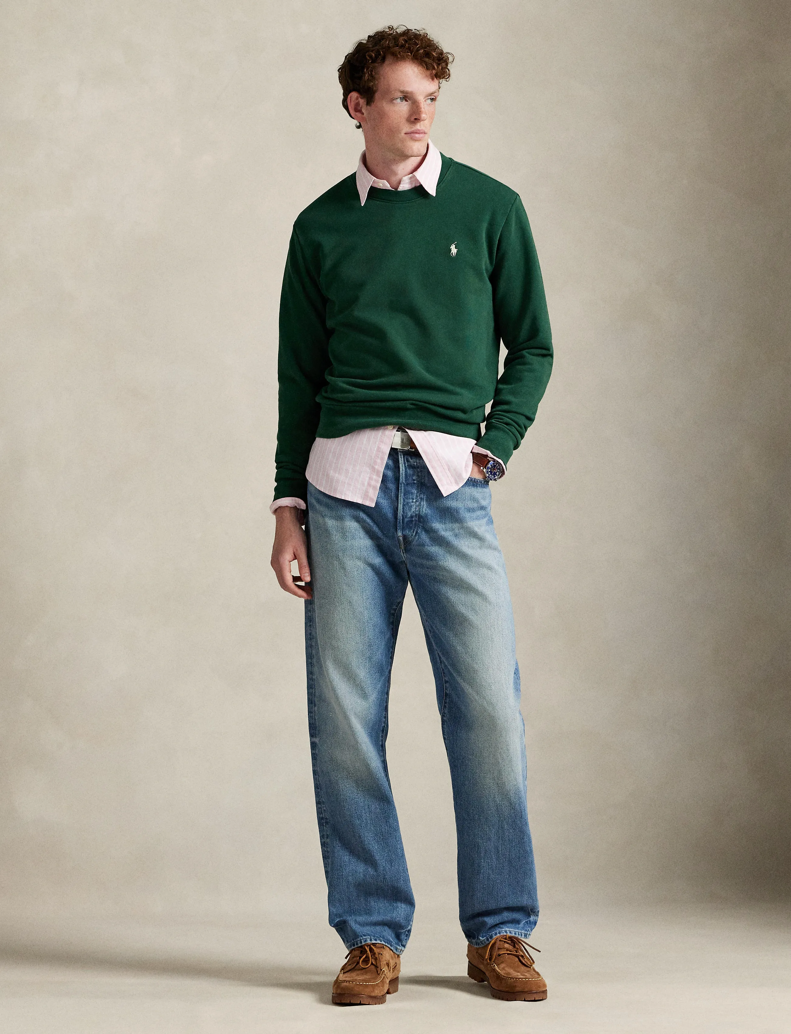 Polo Ralph Lauren Loopback Fleece Sweatshirt - Dressipluusid - VINTAGE PINE / green