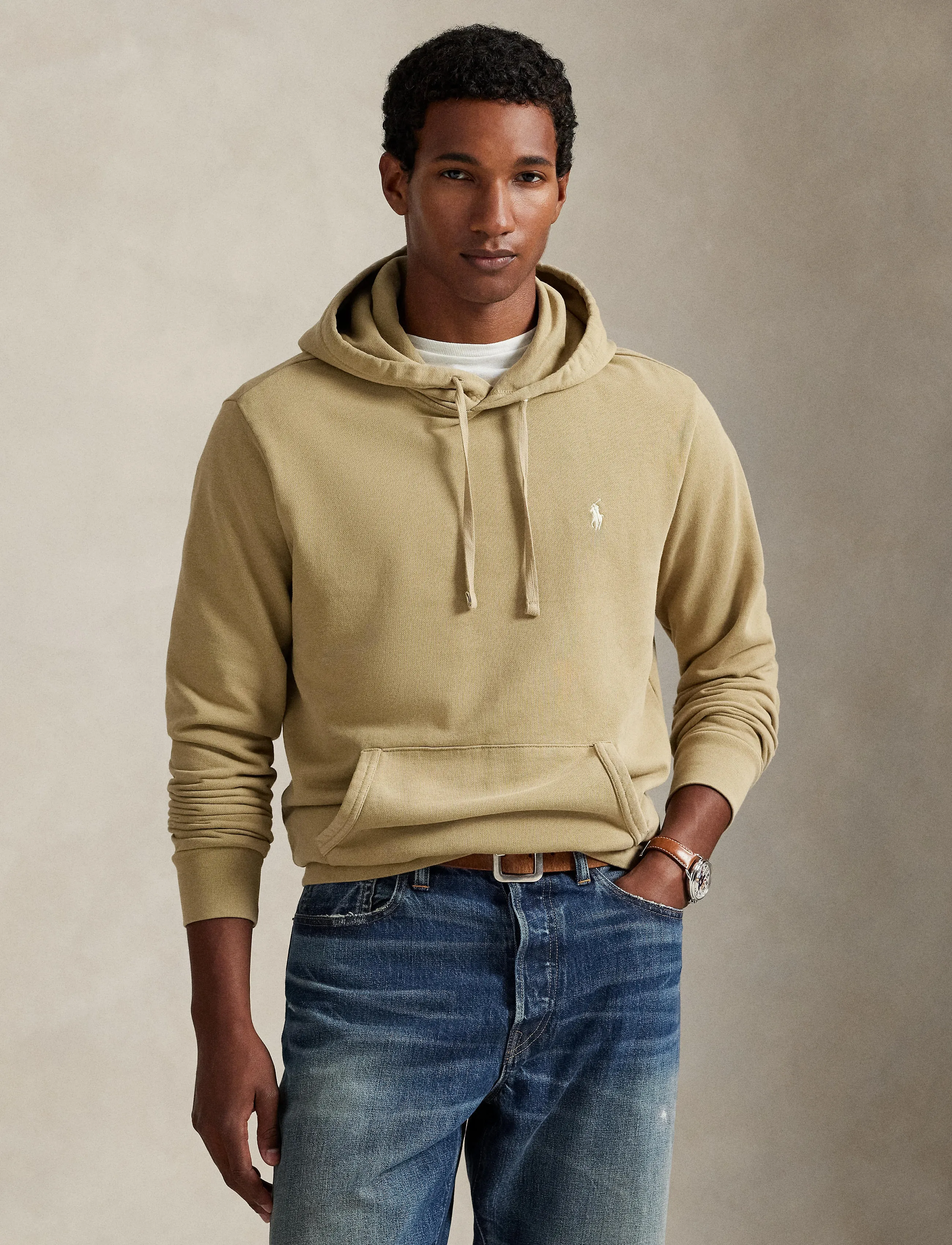 Polo Ralph Lauren - LOOPBACK TERRY-LSL-SWS - kapuutsiga dressipluusid - rl khaki - 3