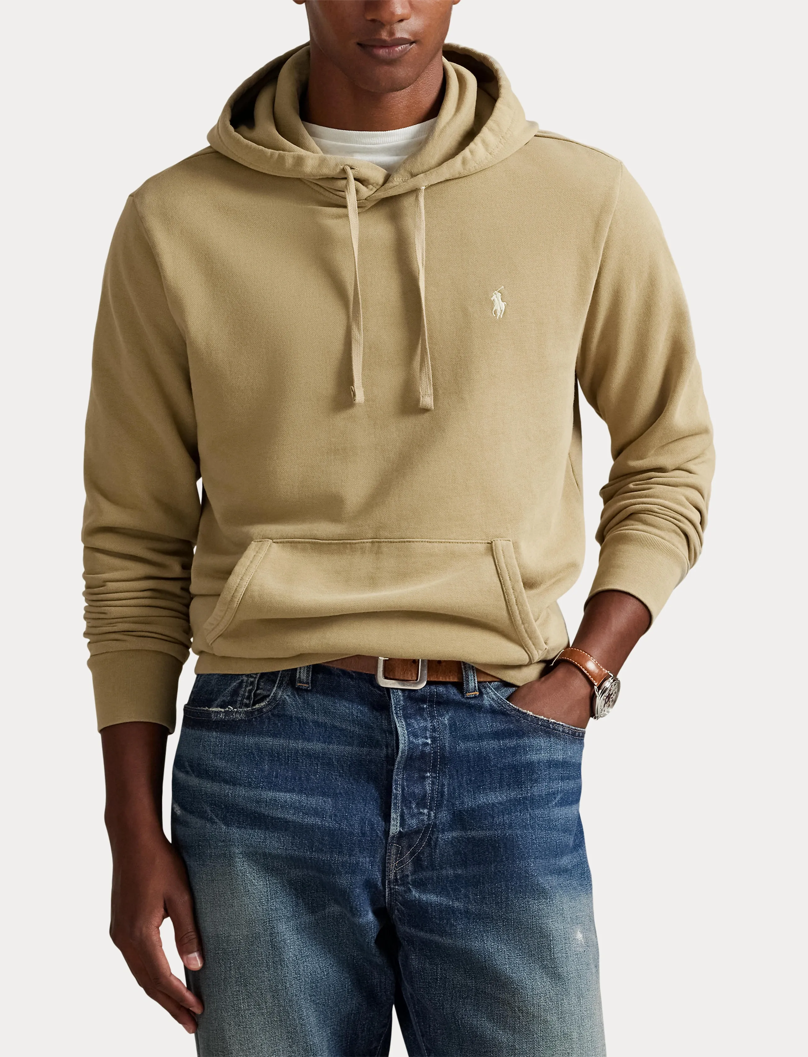 Polo Ralph Lauren - LOOPBACK TERRY-LSL-SWS - kapuutsiga dressipluusid - rl khaki - 5