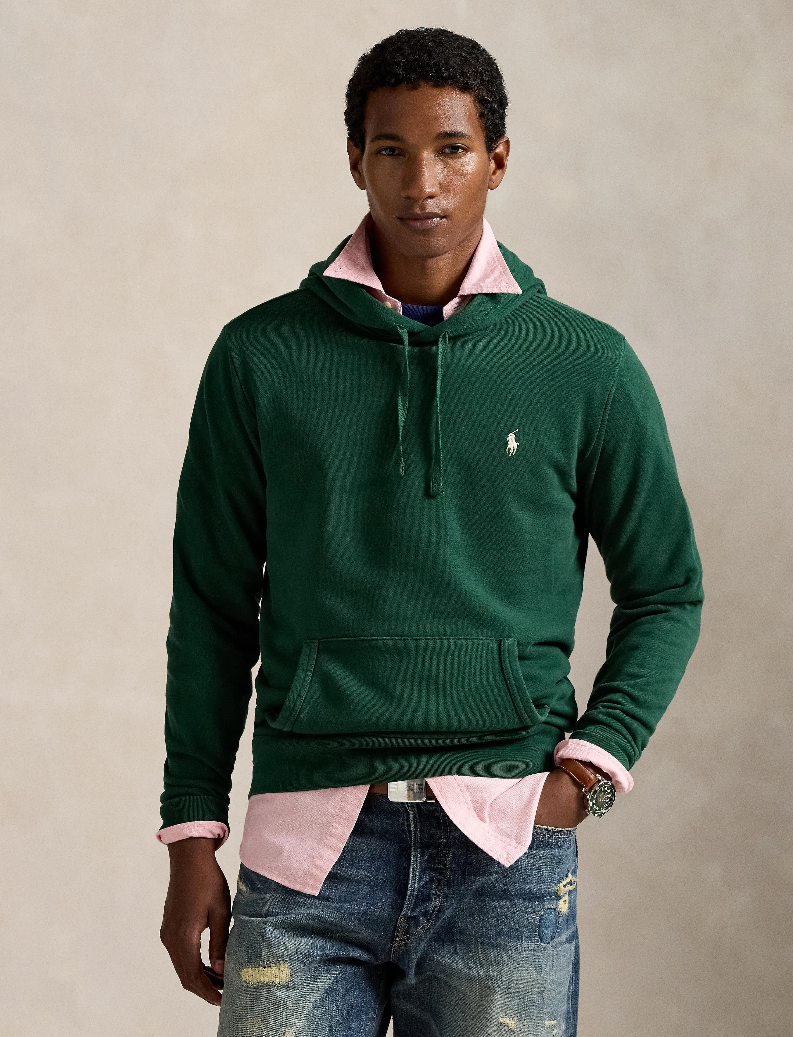 Polo Ralph Lauren - LOOPBACK TERRY-LSL-SWS - kapuutsiga dressipluusid - vintage pine - 3