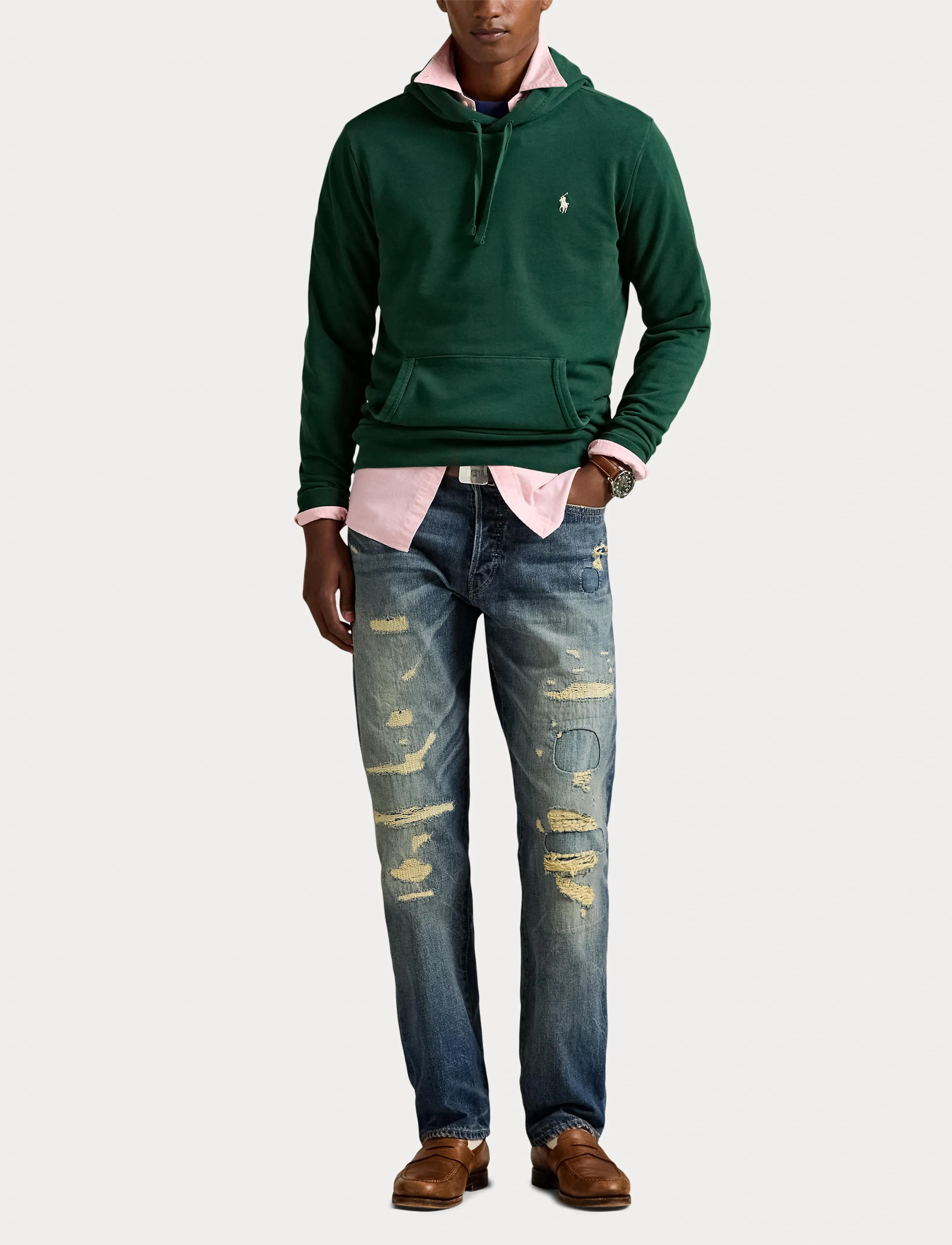 Polo Ralph Lauren - LOOPBACK TERRY-LSL-SWS - kapuutsiga dressipluusid - vintage pine - 4