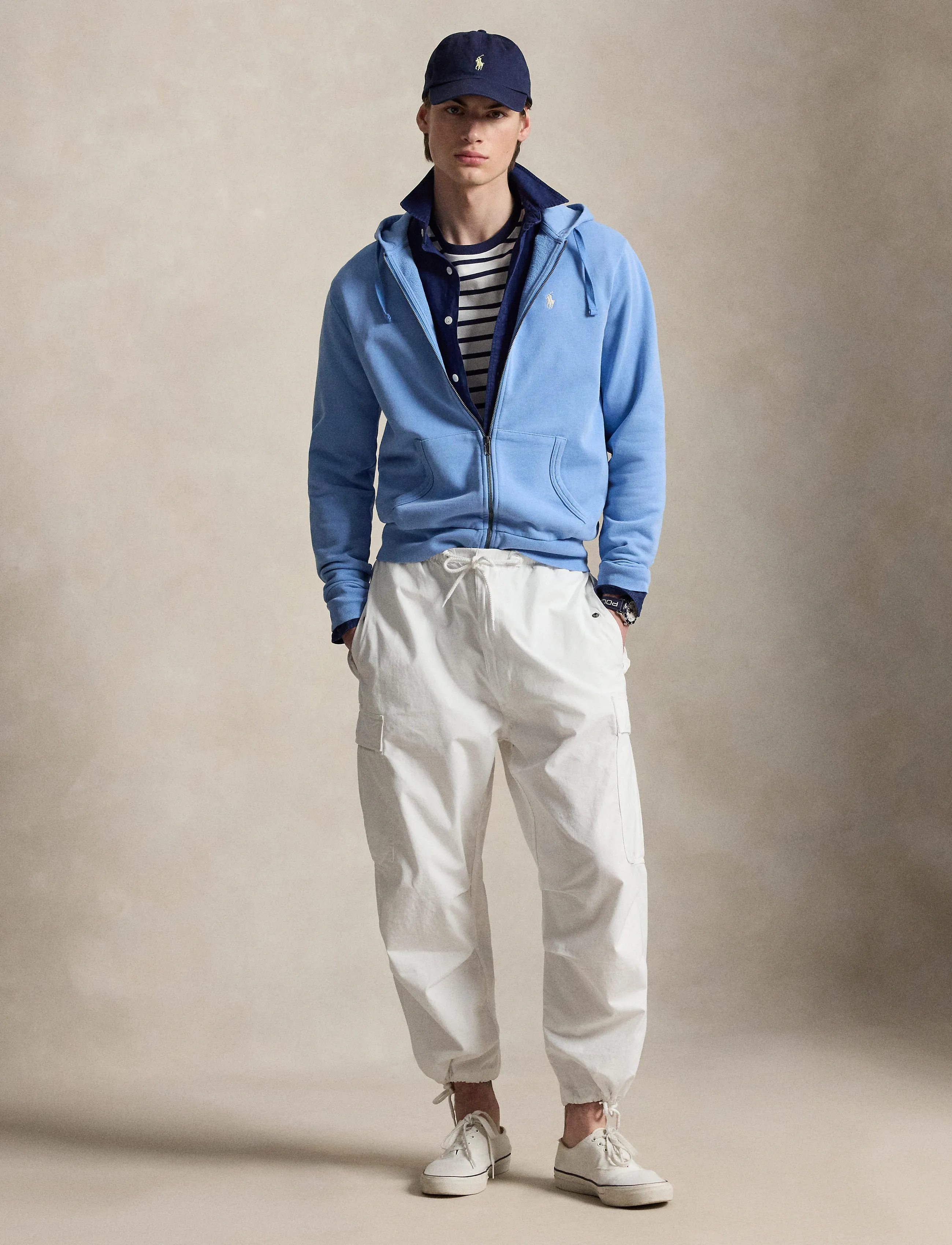 Polo Ralph Lauren Loopback Fleece Full-Zip Hoodie, XXL, Blue, Sweatshirts & Hættetrøjer > Hættetrøjer, Herre
