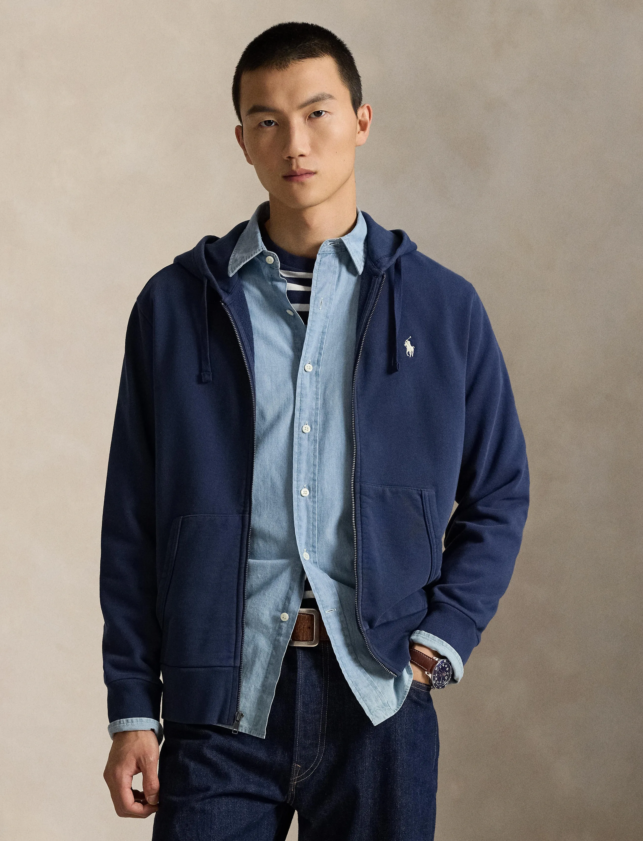 Polo Ralph Lauren - Loopback Fleece Full-Zip Hoodie - kapuutsiga dressipluusid - cruise navy - 3