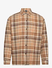 Polo Ralph Lauren - Big Fit Plaid Brushed Flannel Shirt - rūtaini krekli - 6094 khaki/brown - 0