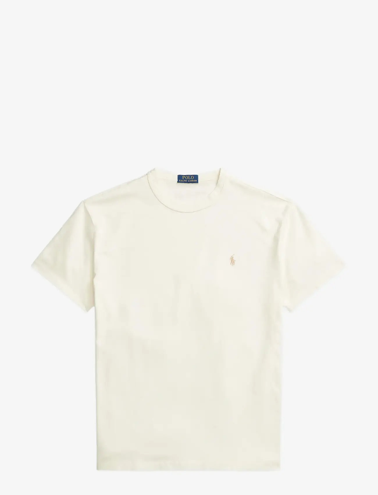 Polo Ralph Lauren - Classic Fit Jersey Crewneck T-Shirt - stutterma bolir - clubhouse cream - 1