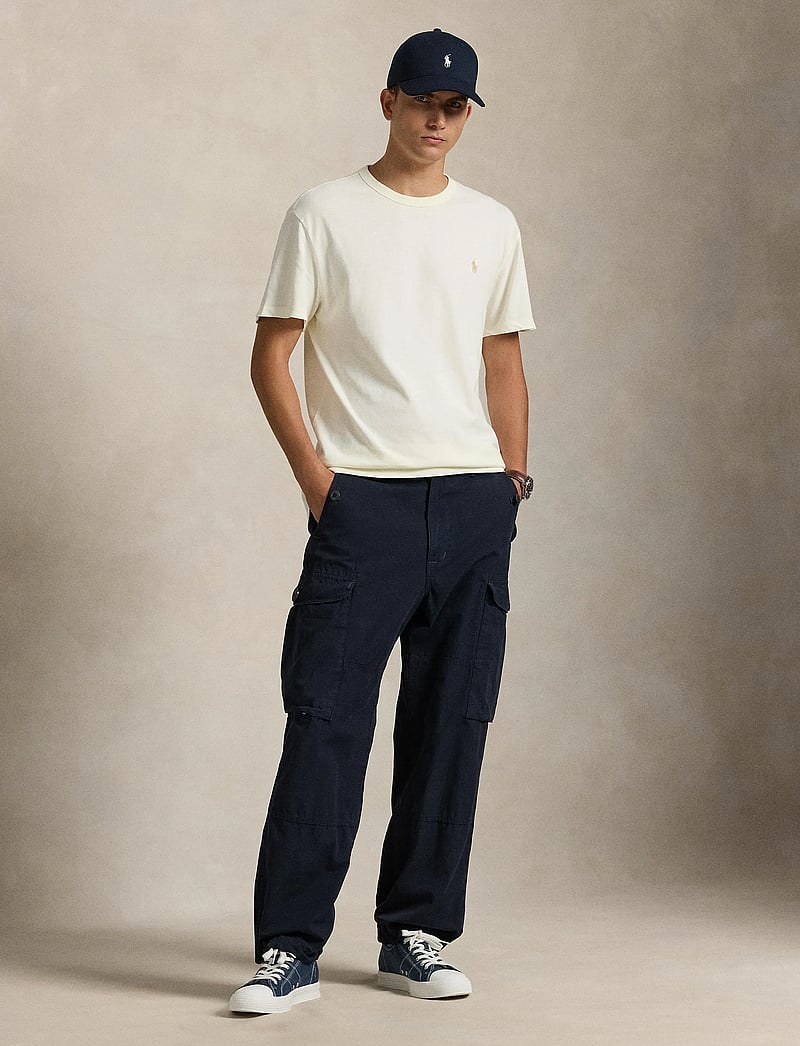 Polo Ralph Lauren - Classic Fit Jersey Crewneck T-Shirt - stutterma bolir - clubhouse cream - 0