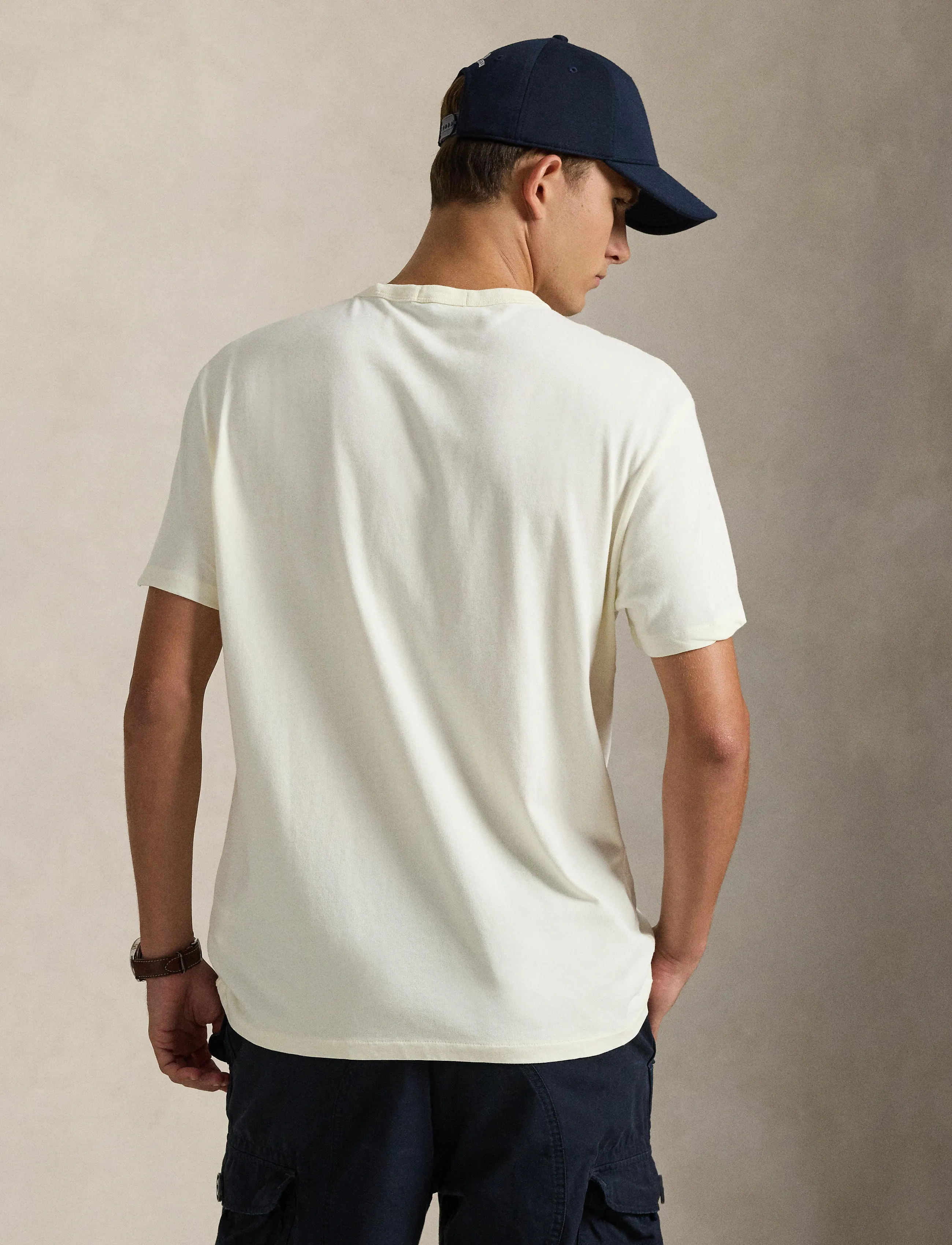Polo Ralph Lauren - Classic Fit Jersey Crewneck T-Shirt - stutterma bolir - clubhouse cream - 2
