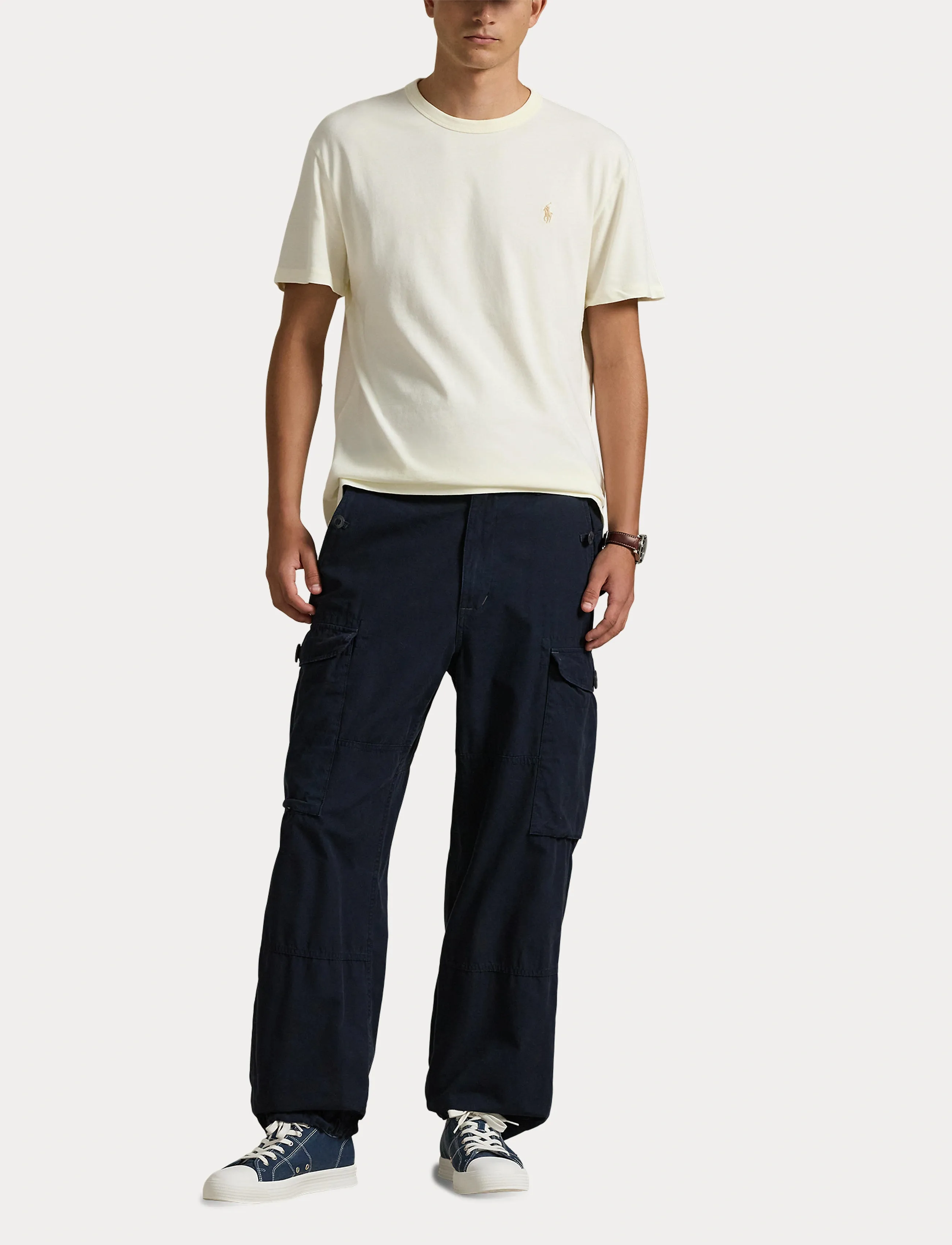 Polo Ralph Lauren - Classic Fit Jersey Crewneck T-Shirt - stutterma bolir - clubhouse cream - 4