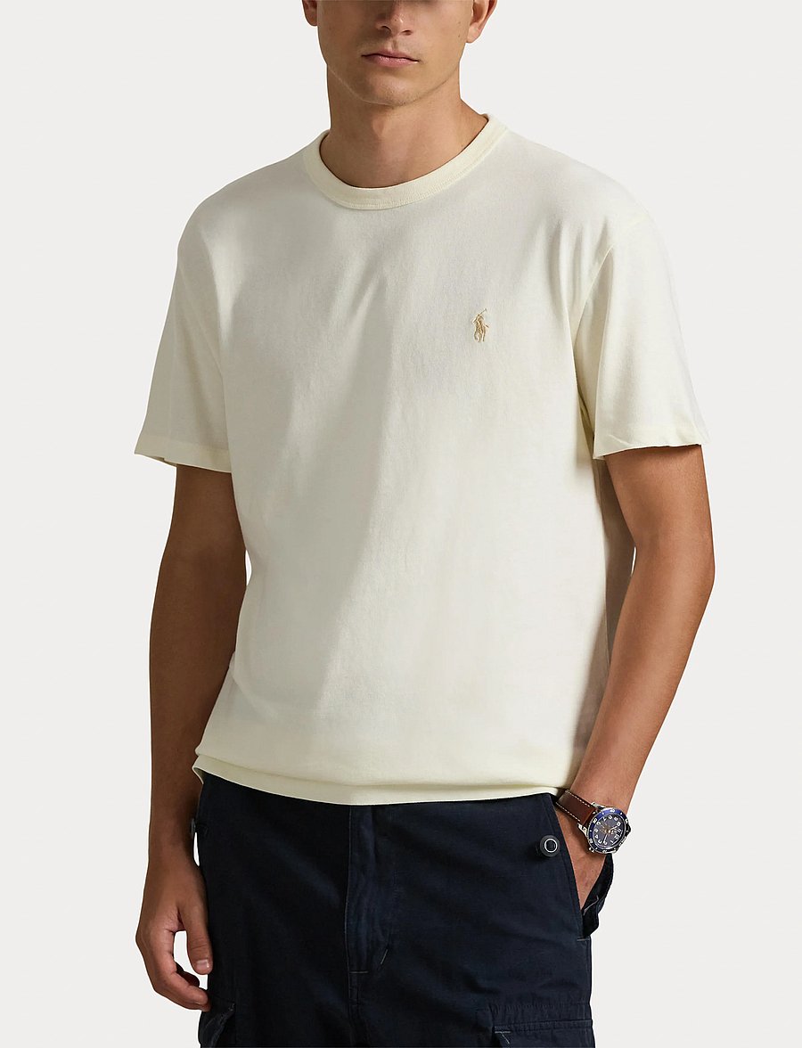 Polo Ralph Lauren - Classic Fit Jersey Crewneck T-Shirt - kurzärmelig - clubhouse cream - 5
