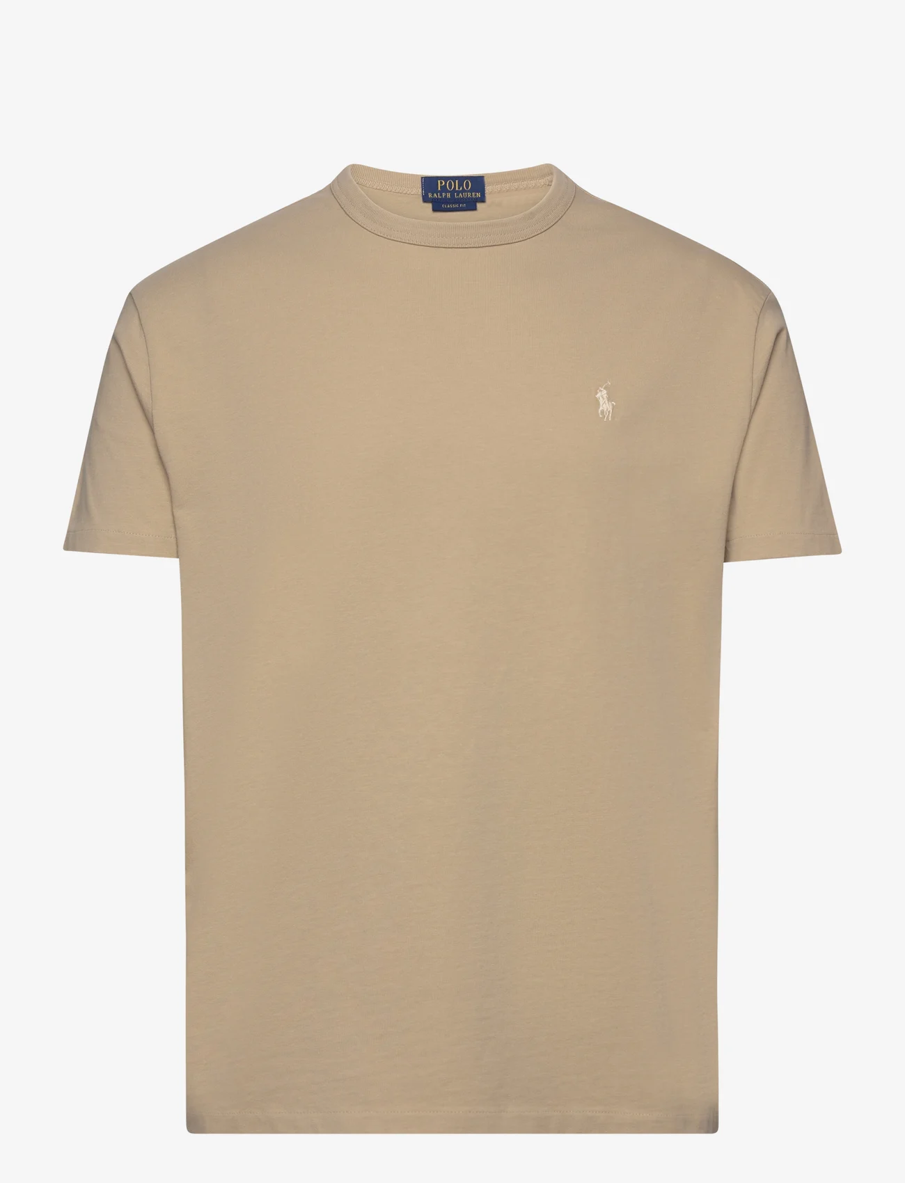 Polo Ralph Lauren - Classic Fit Jersey Crewneck T-Shirt - short-sleeved t-shirts - coastal beige - 0