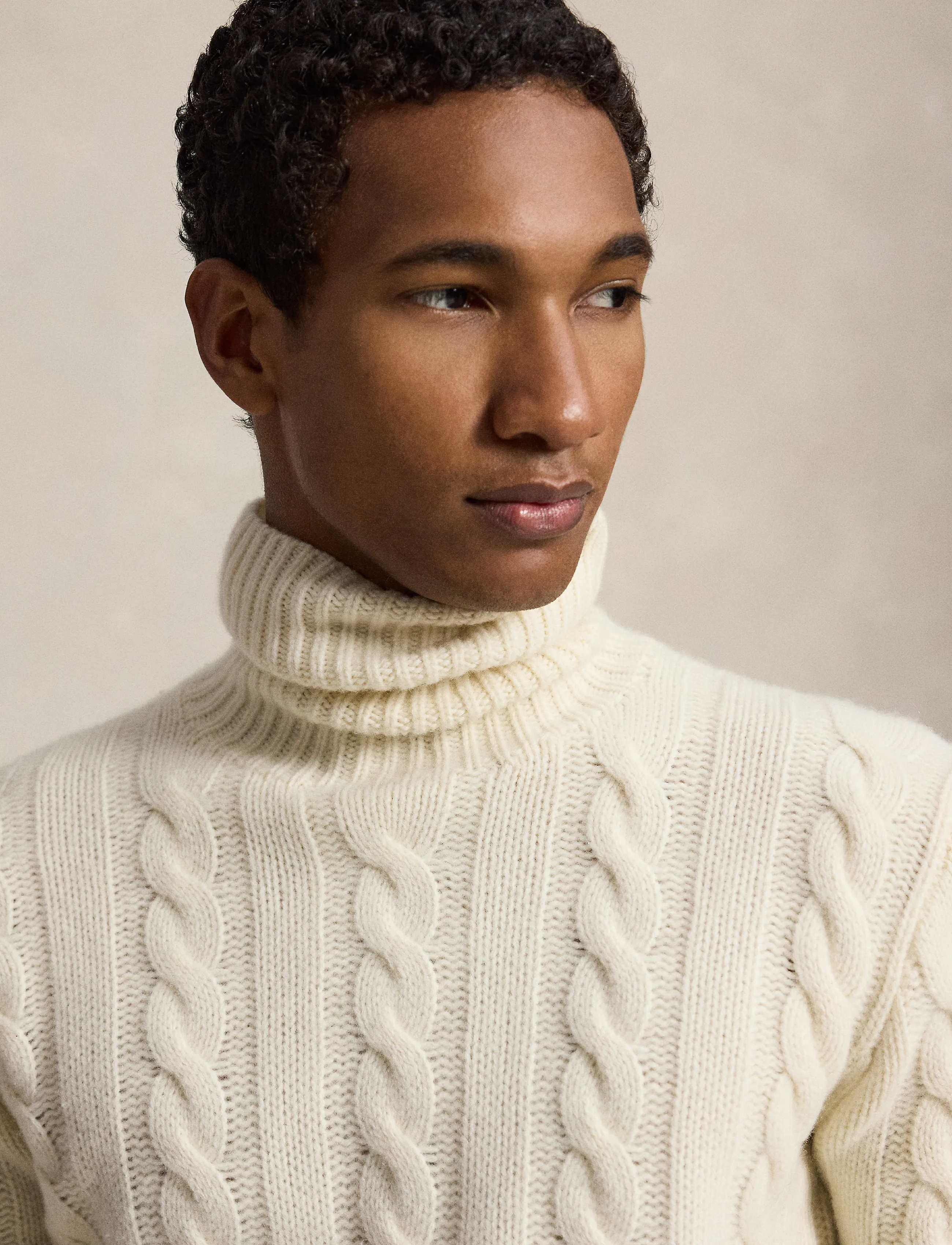 Polo Ralph Lauren - Cable-Knit Wool-Cashmere Sweater - turtlenecks - andover cream - 5