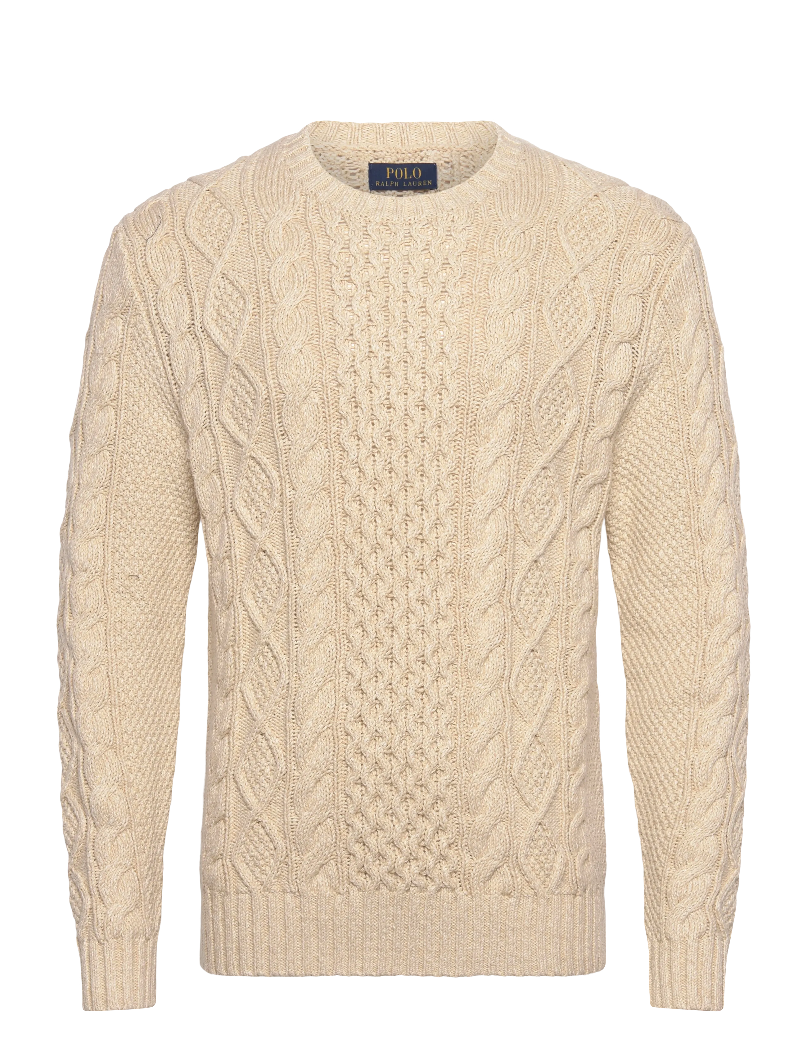 Polo Ralph Lauren Cotton Fisherman’s Sweater - All products - OATMEAL COMBO / beige
