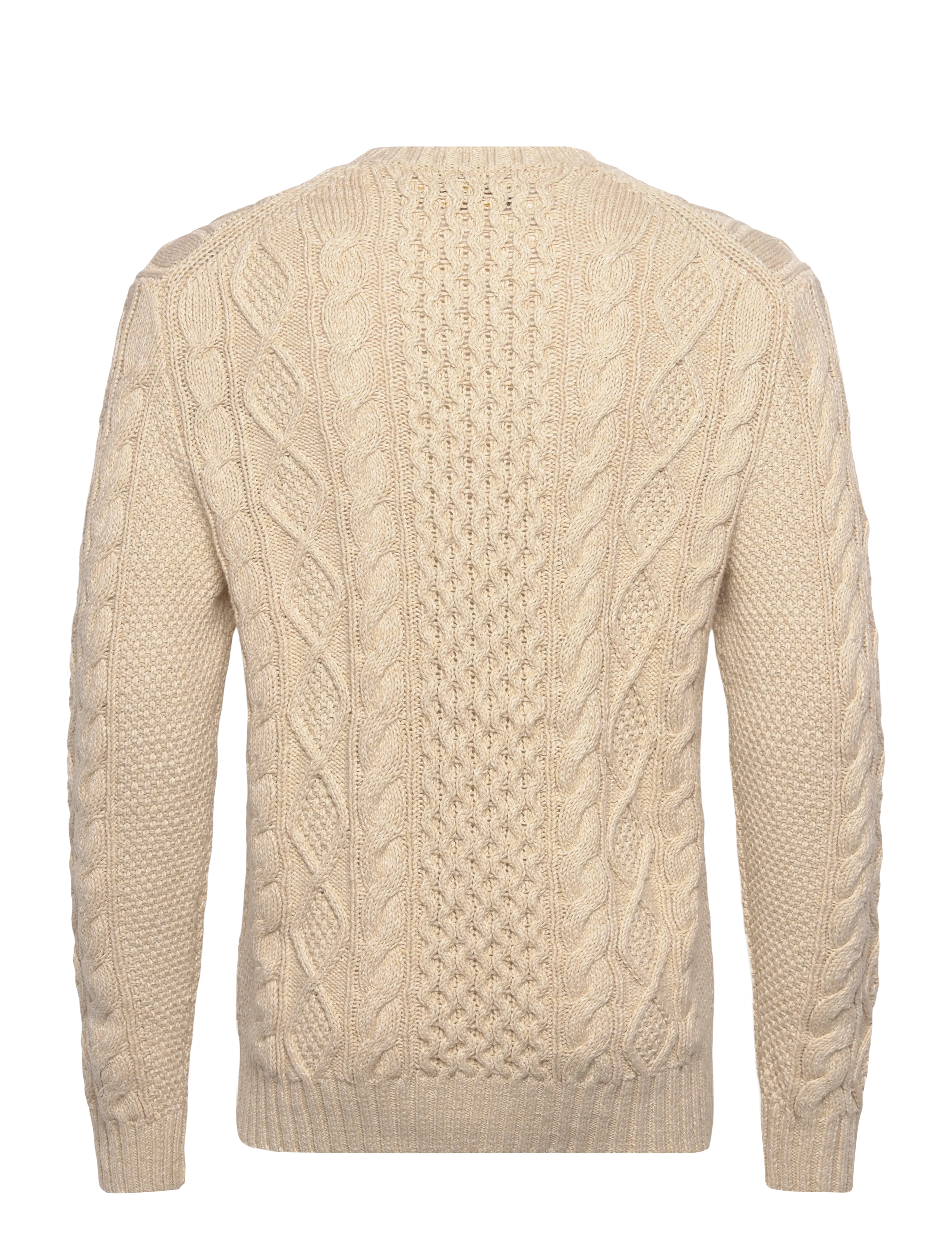 Polo Ralph Lauren - Cotton Fisherman’s Sweater - oatmeal combo - 1